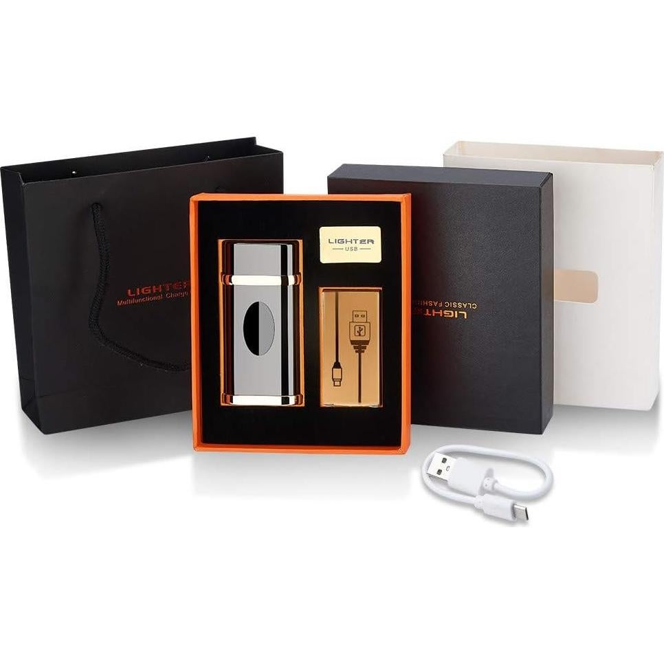 Encendedor Eléctrico de Plasma LINGANG USB Recargable Azul