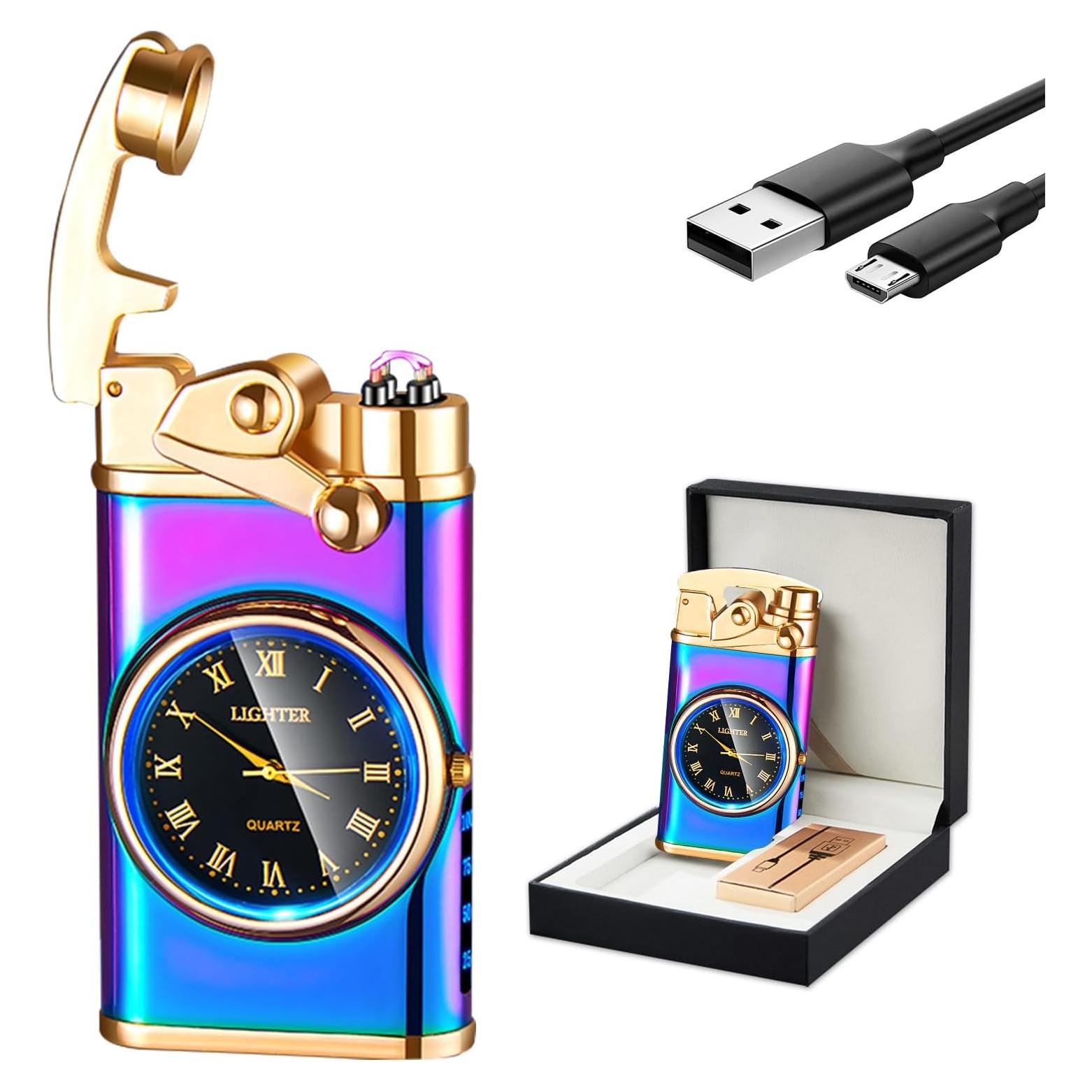 Encendedor Eléctrico Recargable GADATOP Doble Arco a Prueba de Viento