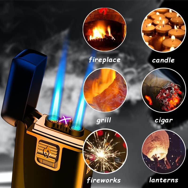 Encendedor 2 en 1 Zirro Doble Llama y Arco Eléctrico Negro