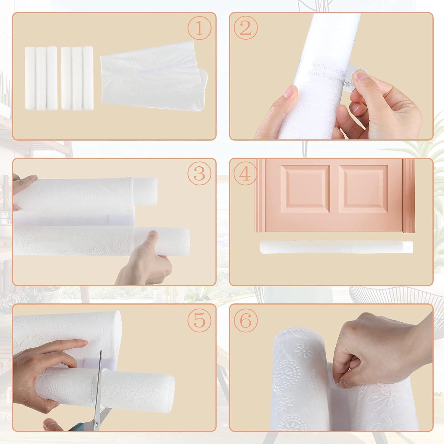 Tapón de Corrientes de Aire Tormays 91.44 cm Terciopelo Blanco