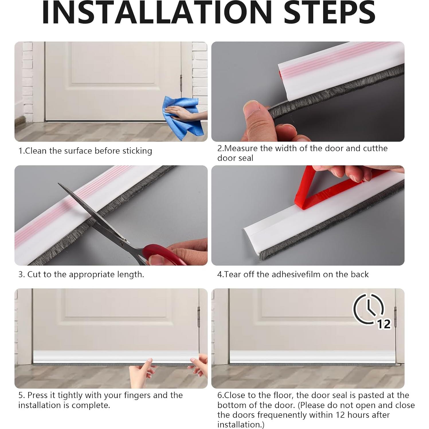 Cepillo de Barrido para Puerta Funnytek 99 cm Aislante Acústico