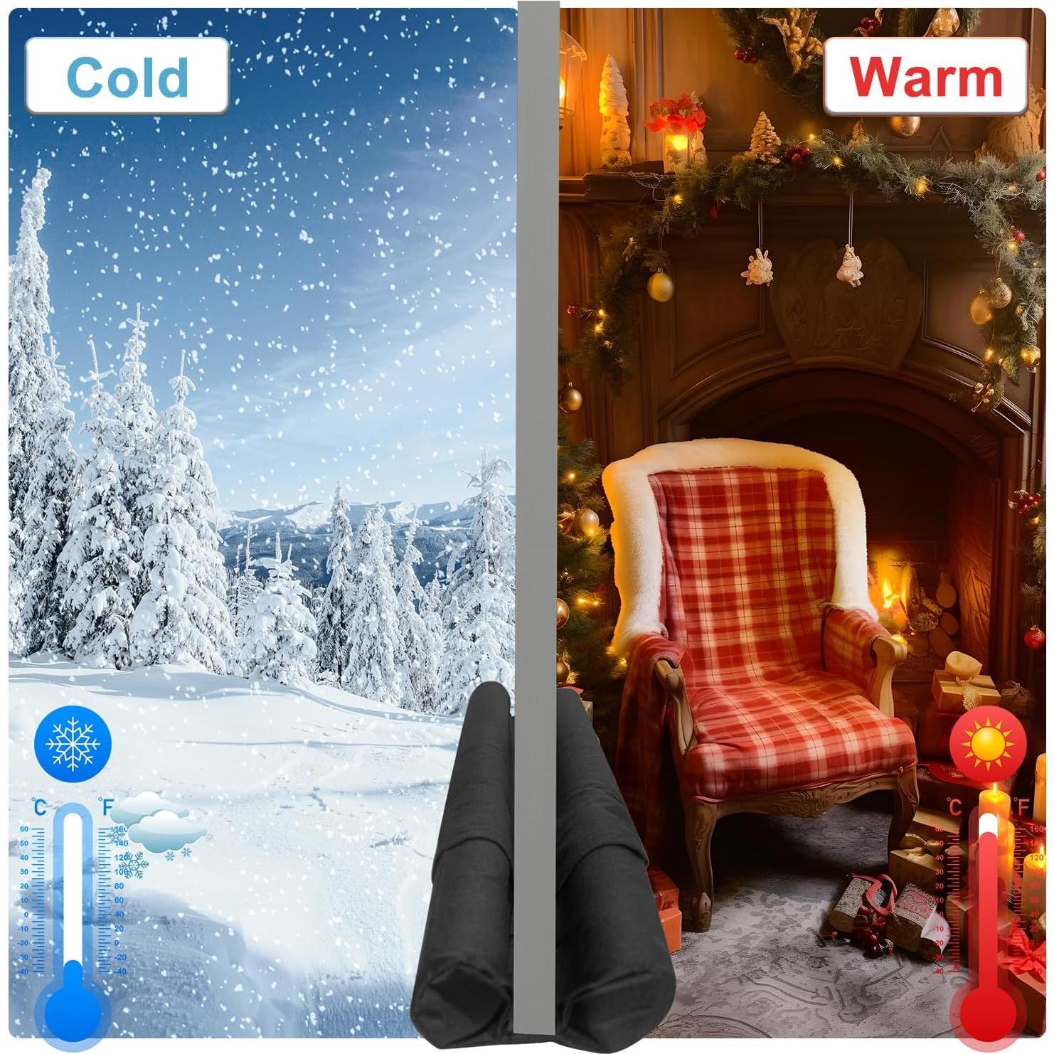 Tope de Draft SLIPEXSAFE para Puertas Grandes 91.44 cm Negro