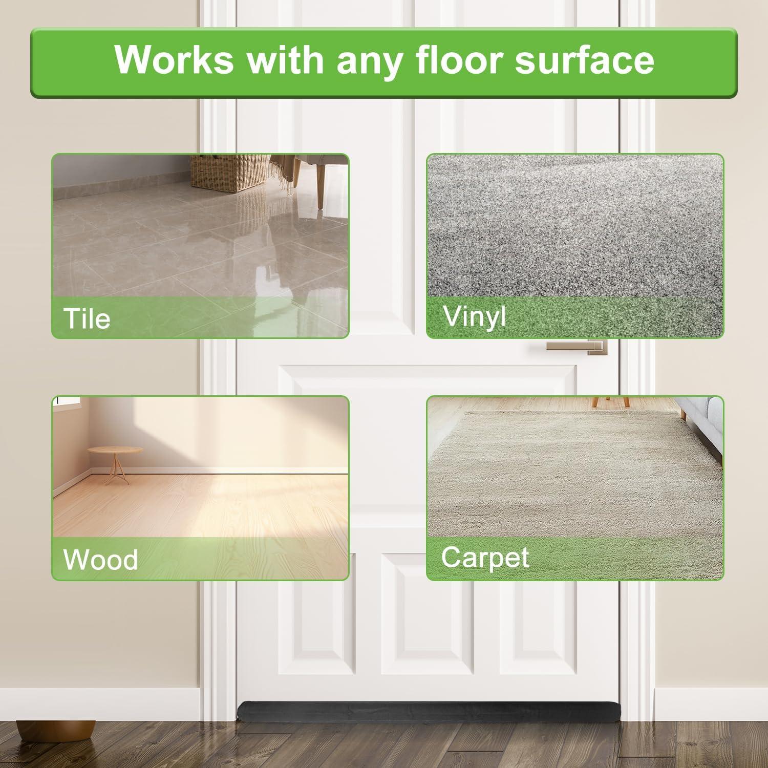 Tope de Draft SLIPEXSAFE para Puertas Grandes 91.44 cm Negro