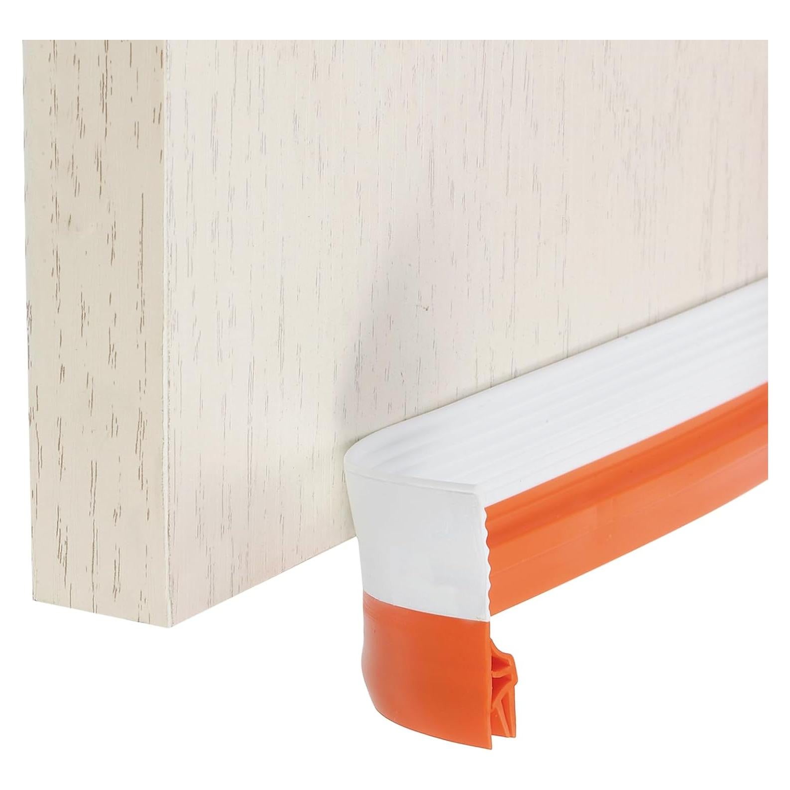 Tapón de Draft uxcell 4.0 m x 4.0 cm Aislante Blanco Naranja