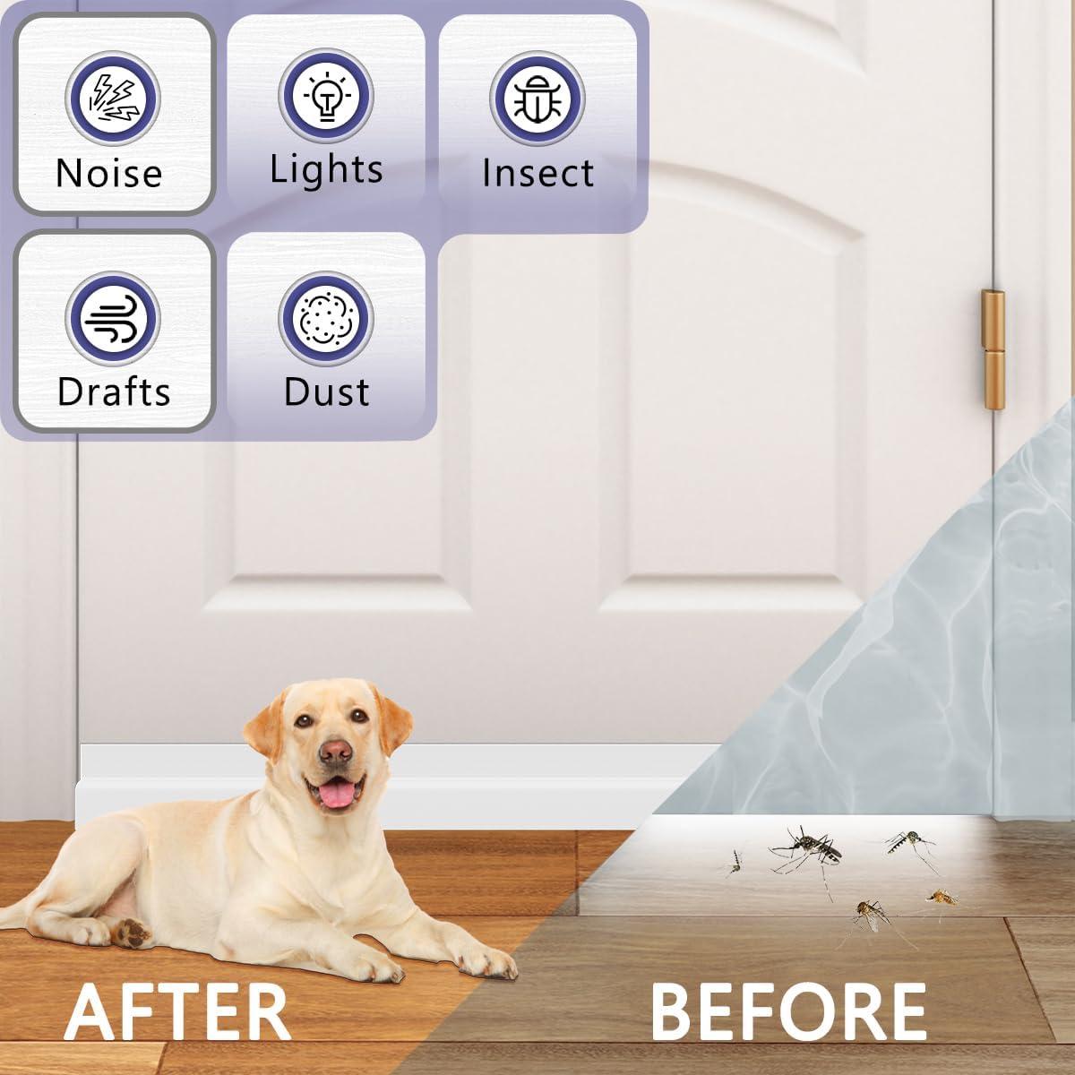 Detenedor de Corrientes de Aire Pundin 198cm Silicona Blanco