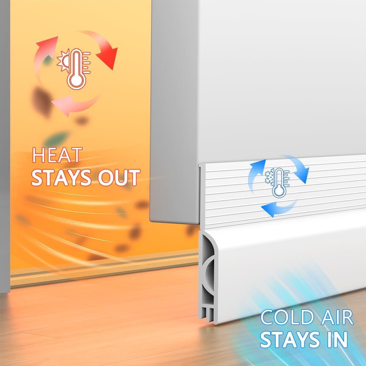 Detenedor de Corrientes de Aire Pundin 198cm Silicona Blanco