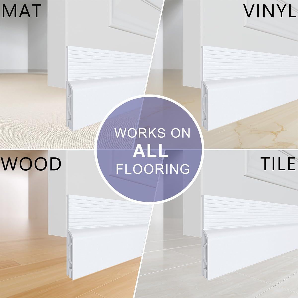 Detenedor de Corrientes de Aire Pundin 198cm Silicona Blanco