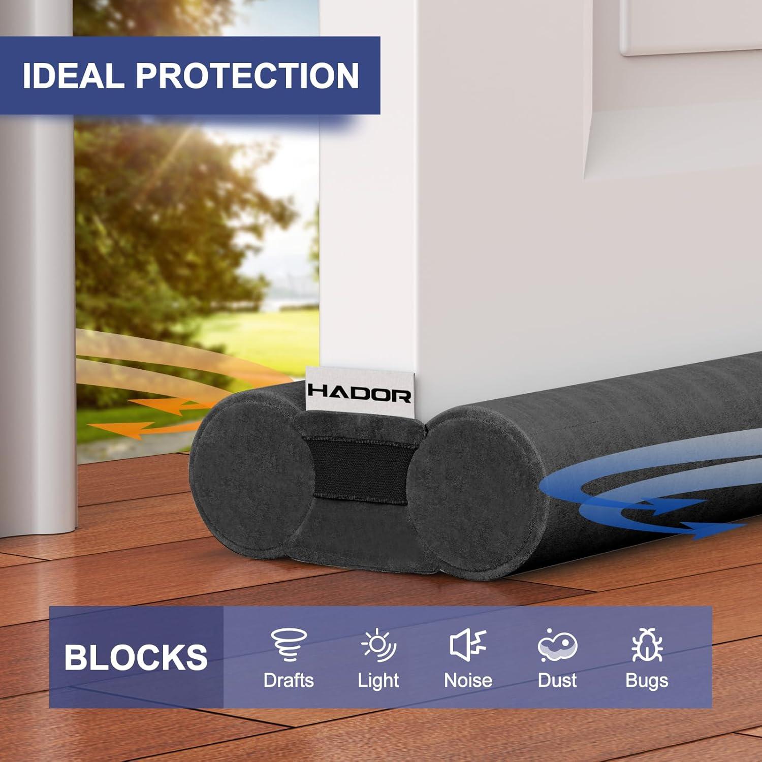 Detenedor de Corrientes de Aire HADOR 91.4 cm Negro Aislante