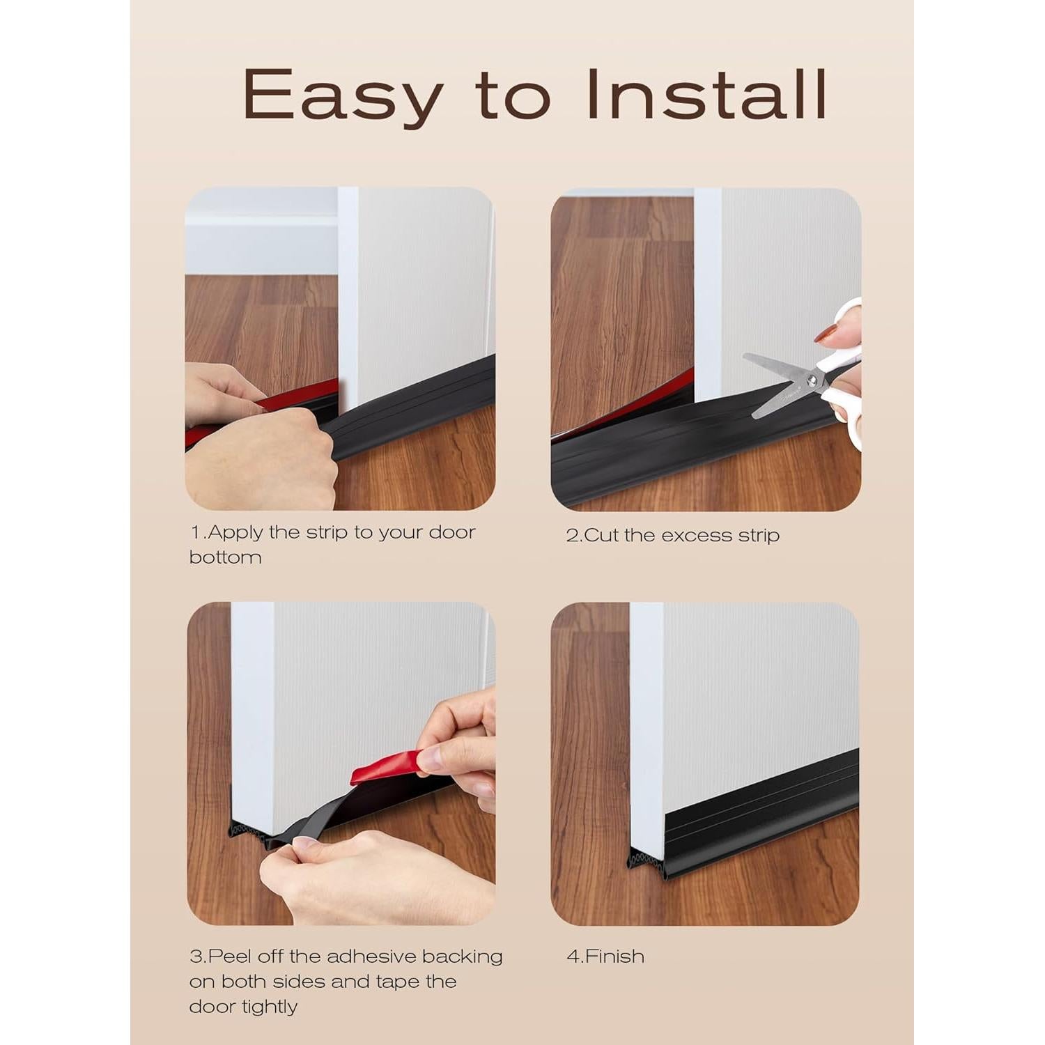 Tapón de Corrientes de Silicona SUNMON 1.0 m para Puertas