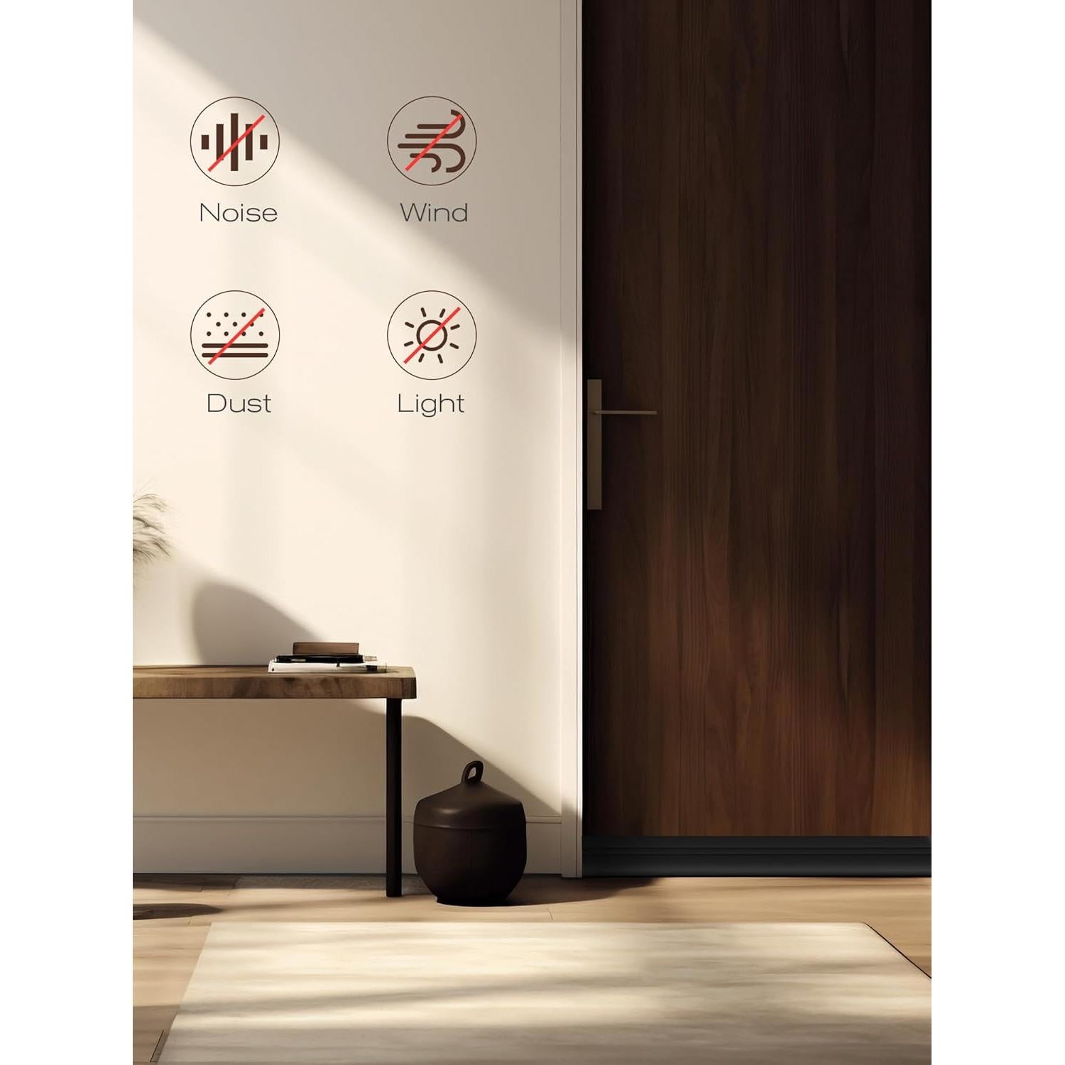 Tapón de Corrientes de Silicona SUNMON 1.0 m para Puertas