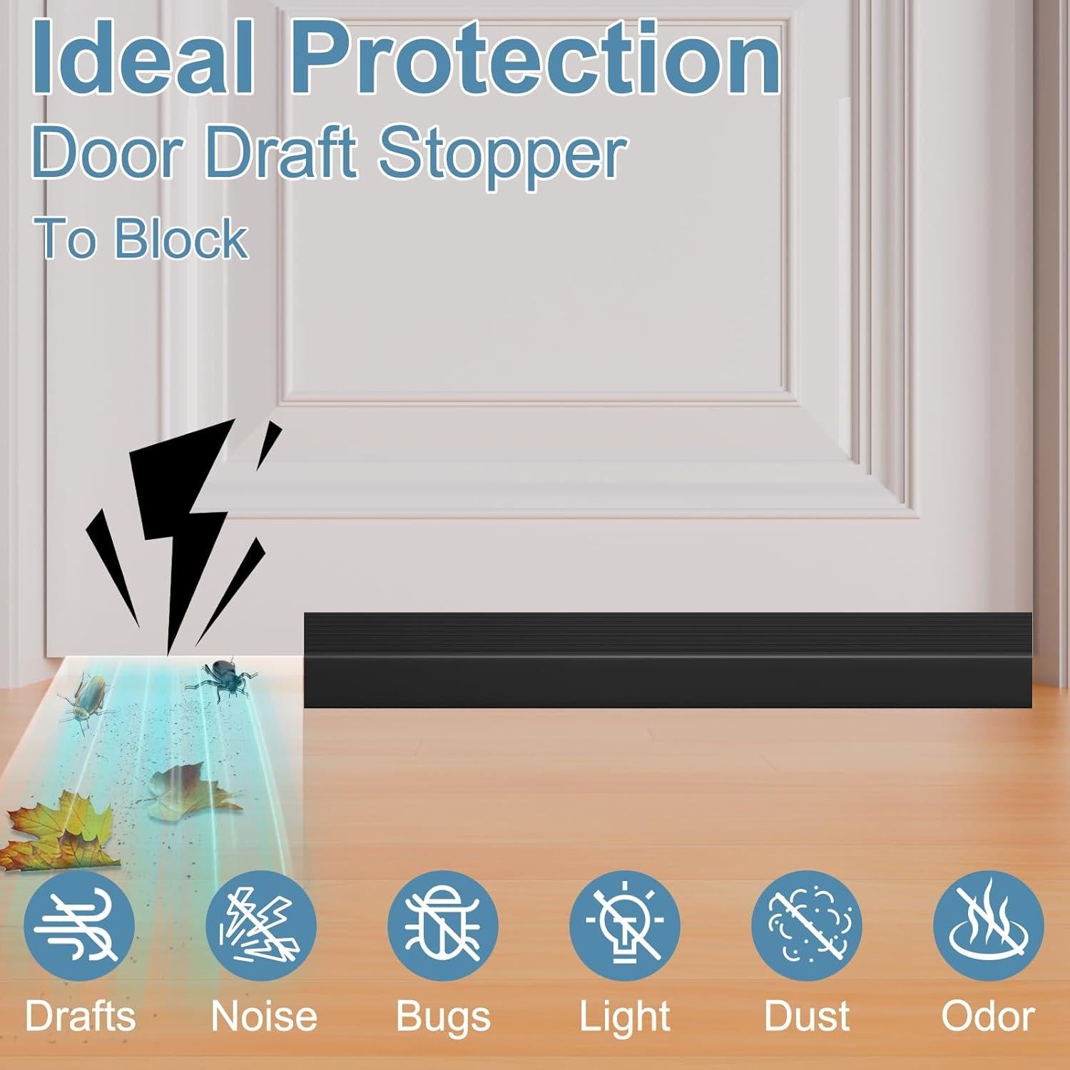 Tapón para Corrientes de Aire Beoguy 198 cm Negro Aislante