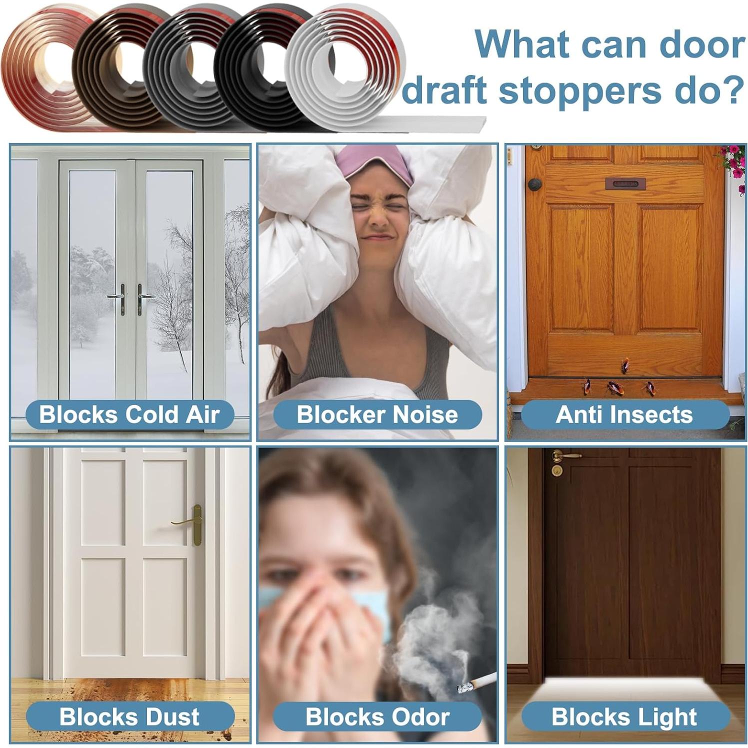 Tapón para Corrientes de Aire Beoguy 198 cm Negro Aislante