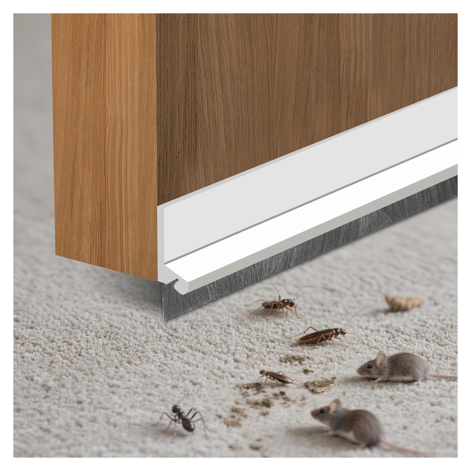 Barrido de puerta NIXRET 100 cm con cepillo autoadhesivo