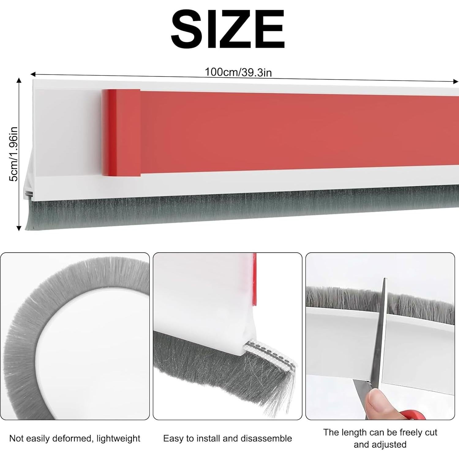 Barrido de puerta NIXRET 100 cm con cepillo autoadhesivo
