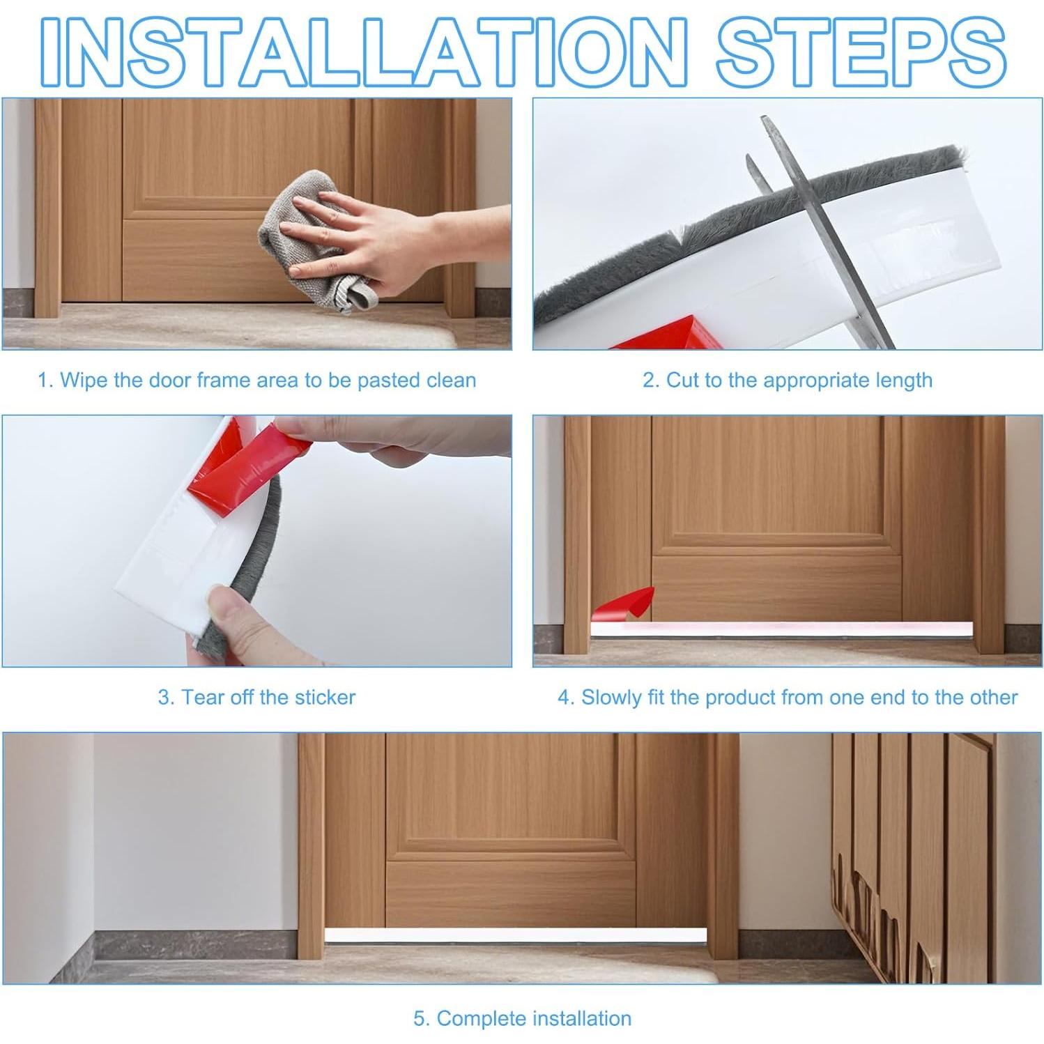 Barrido de puerta NIXRET 100 cm con cepillo autoadhesivo