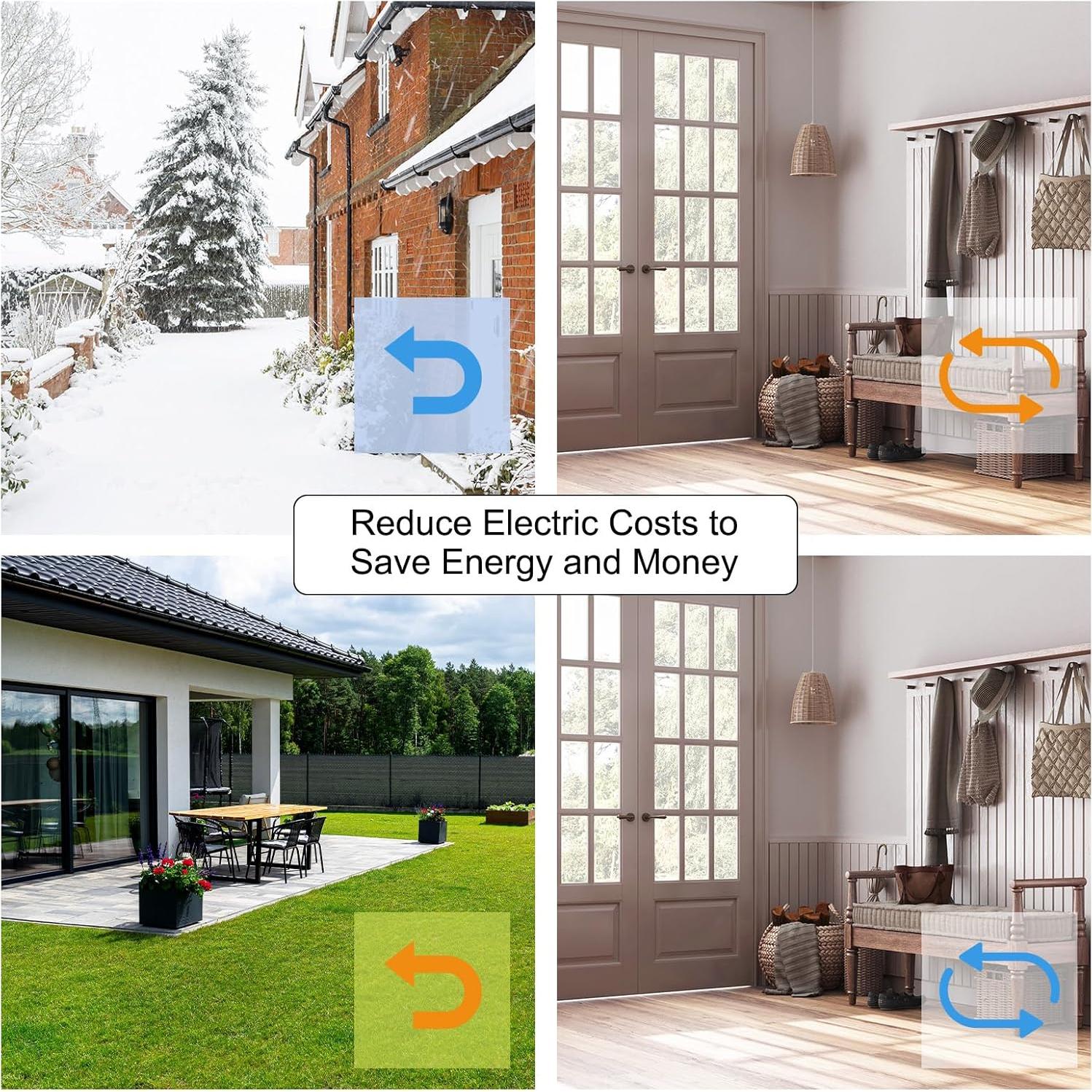 Tapón de Corrientes de Aire uxcell 3pcs 1m Gris para Puertas