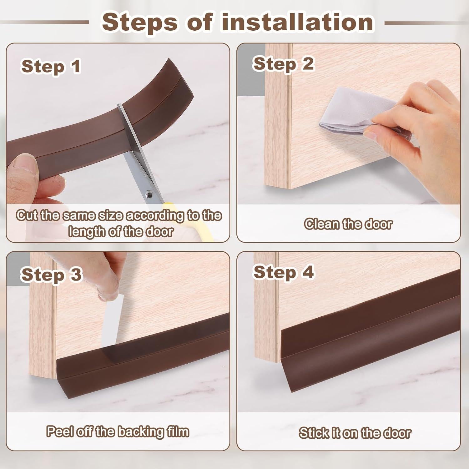 Cinta Selladora para Climas uxcell 5m x 45mm Marrón Aislamiento