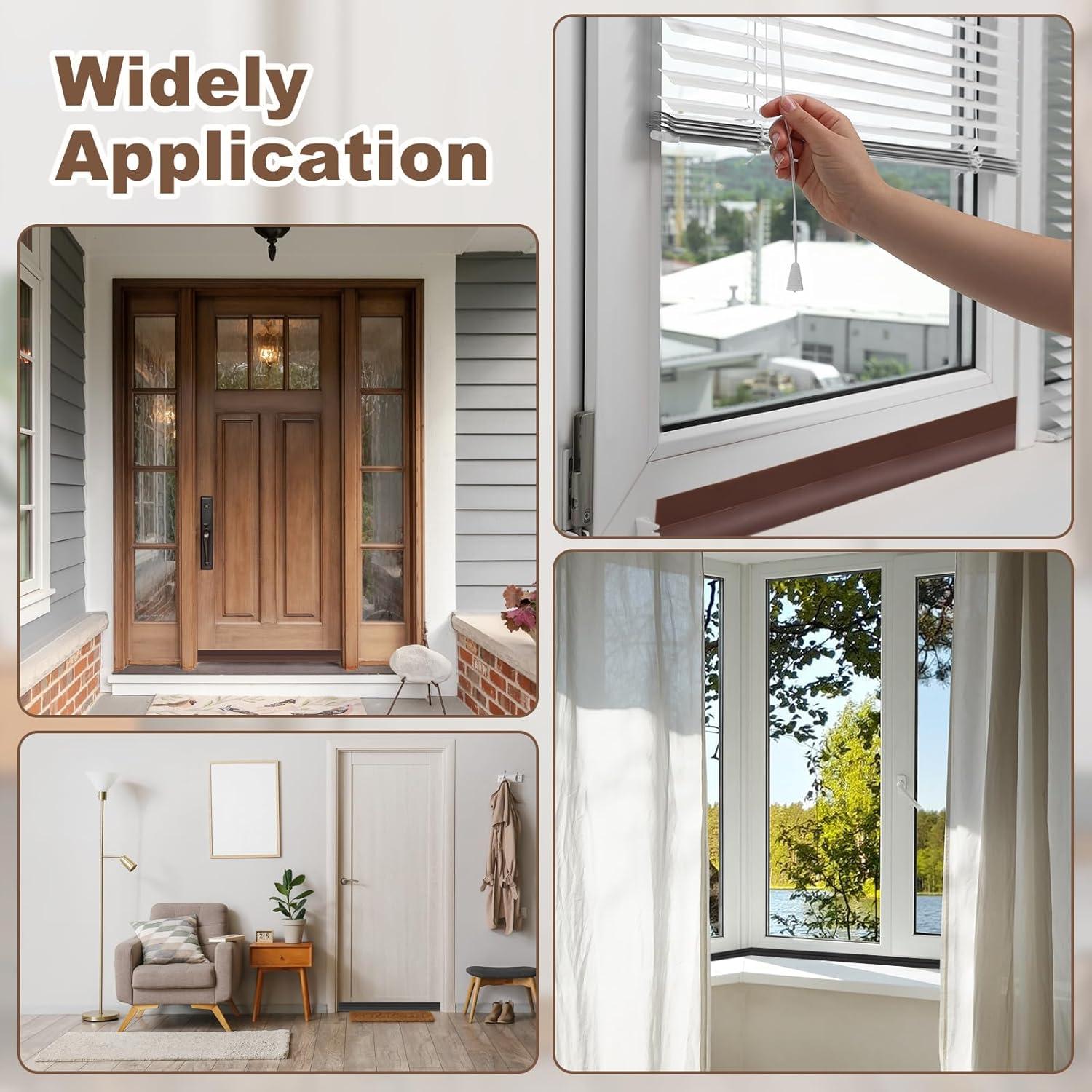 Cinta Selladora para Climas uxcell 5m x 45mm Marrón Aislamiento