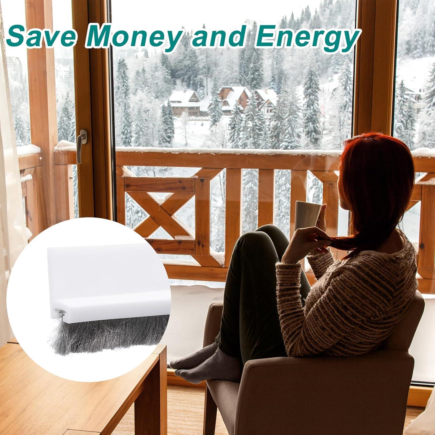 Barrera de Puerta uxcell 100cm x 5cm TPE 2 Pcs Blanco