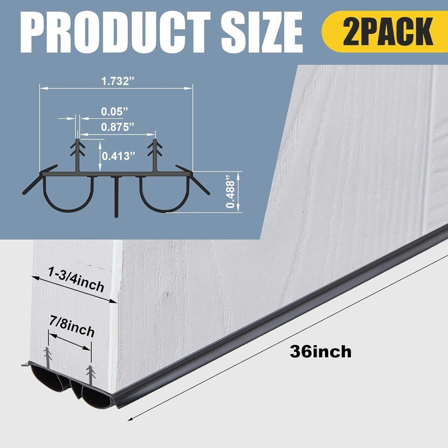 Barrera de Puerta Doble Burbuja Pushglossy 2 Pcs 91.5 cm PVC Negro