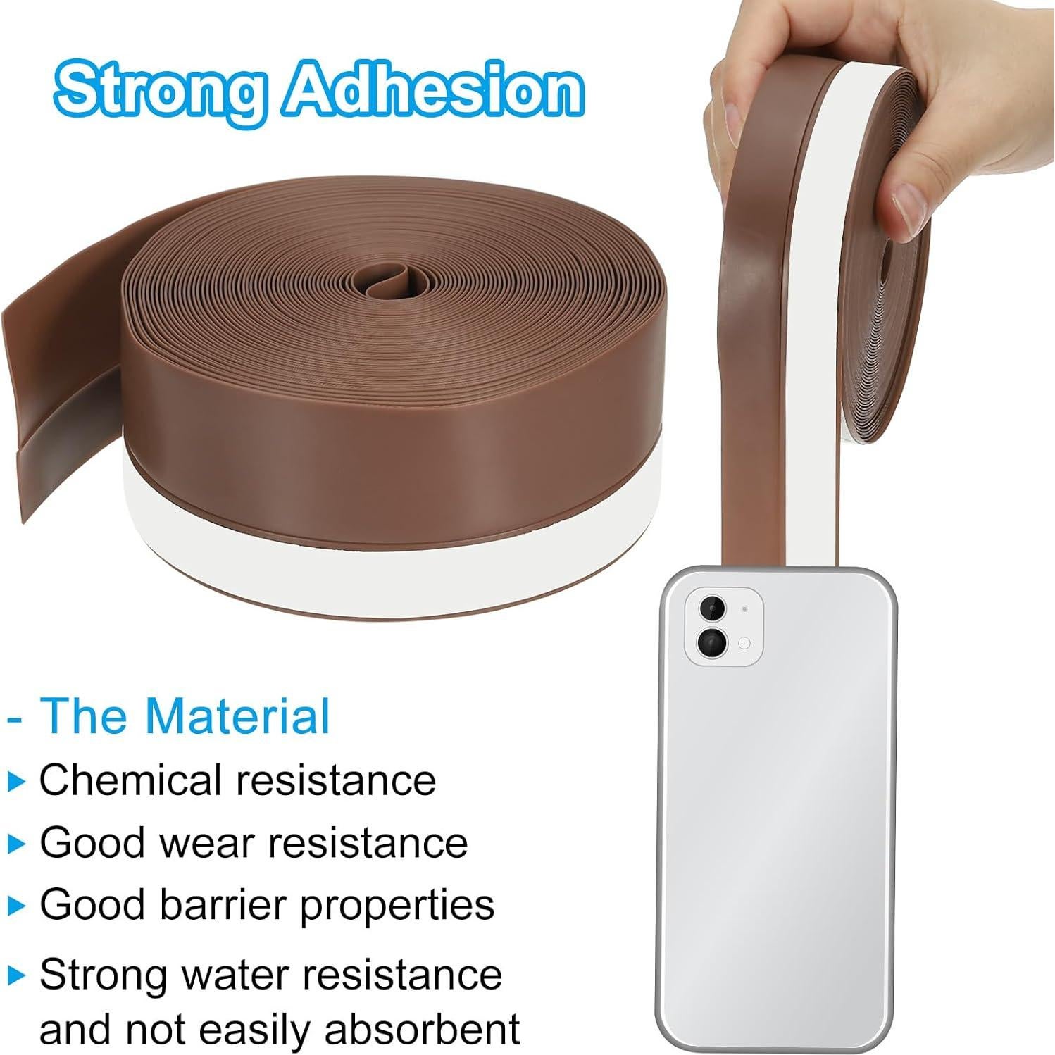 Tira de Sellado de Silicona PATIKIL 10M 45MM Aislante Marrón