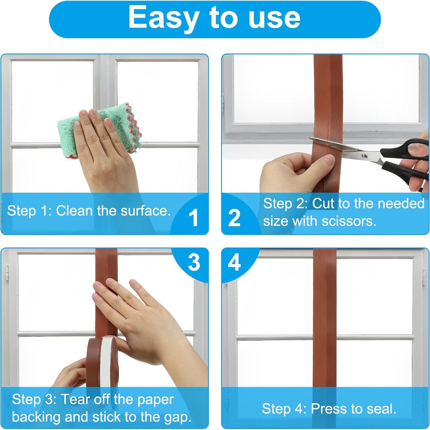 Tira de Sellado de Silicona PATIKIL 10M 45MM Aislante Marrón