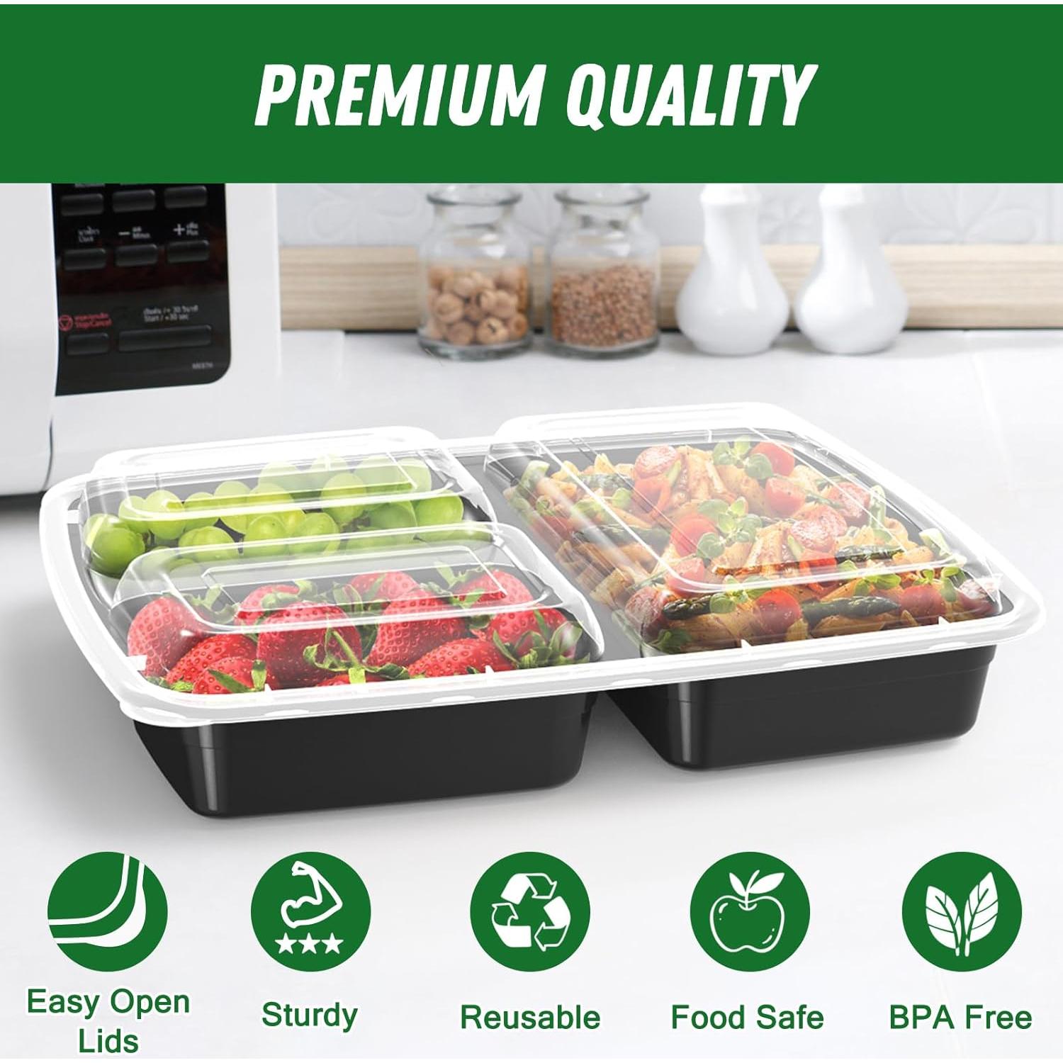 Contenedores de Comida Reutilizables Dealusy 32 oz 50 Piezas