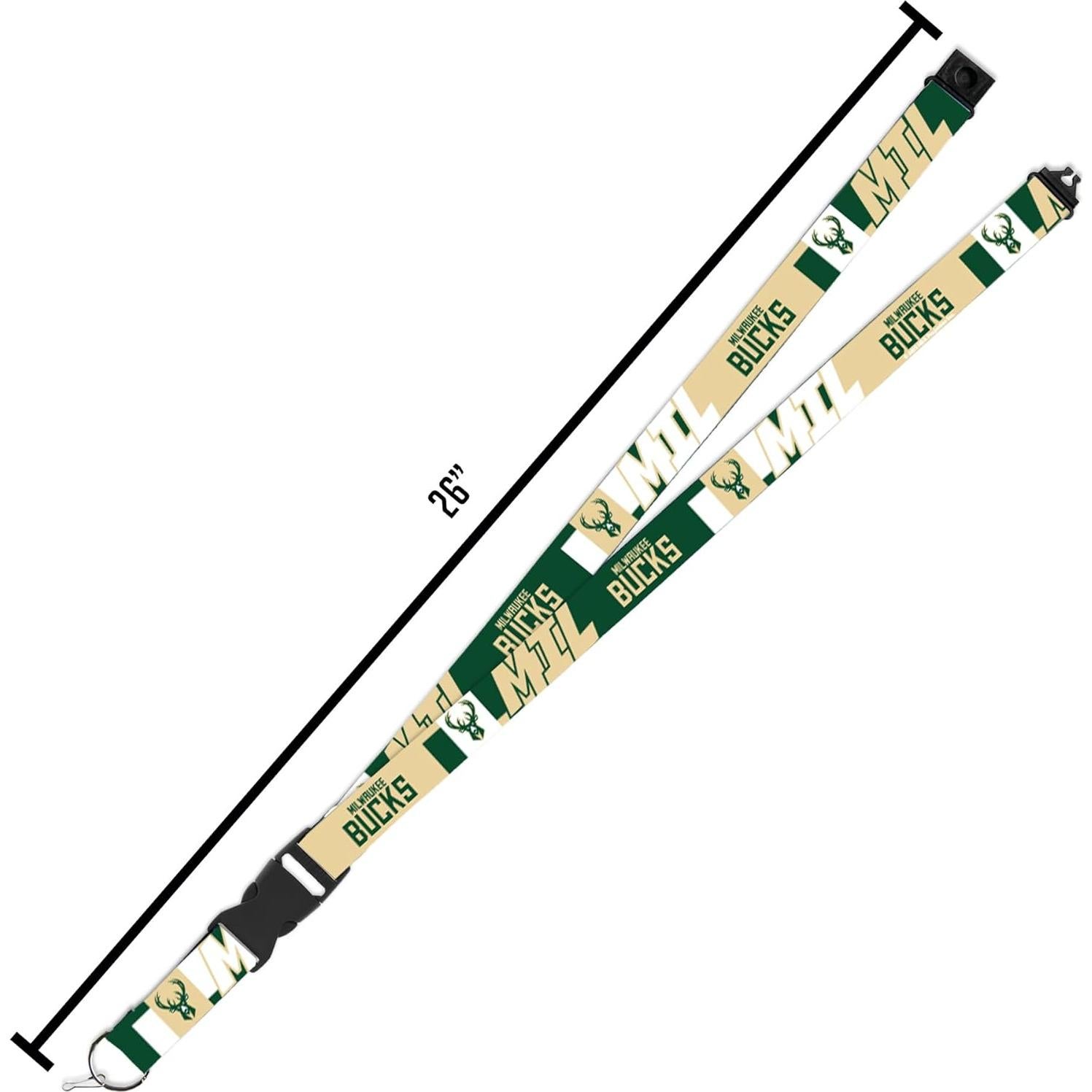 Rico Industries NBA Basketball 19" x 1" Premium Unisex-Adult Safety Breakaway Lanyard - Flash