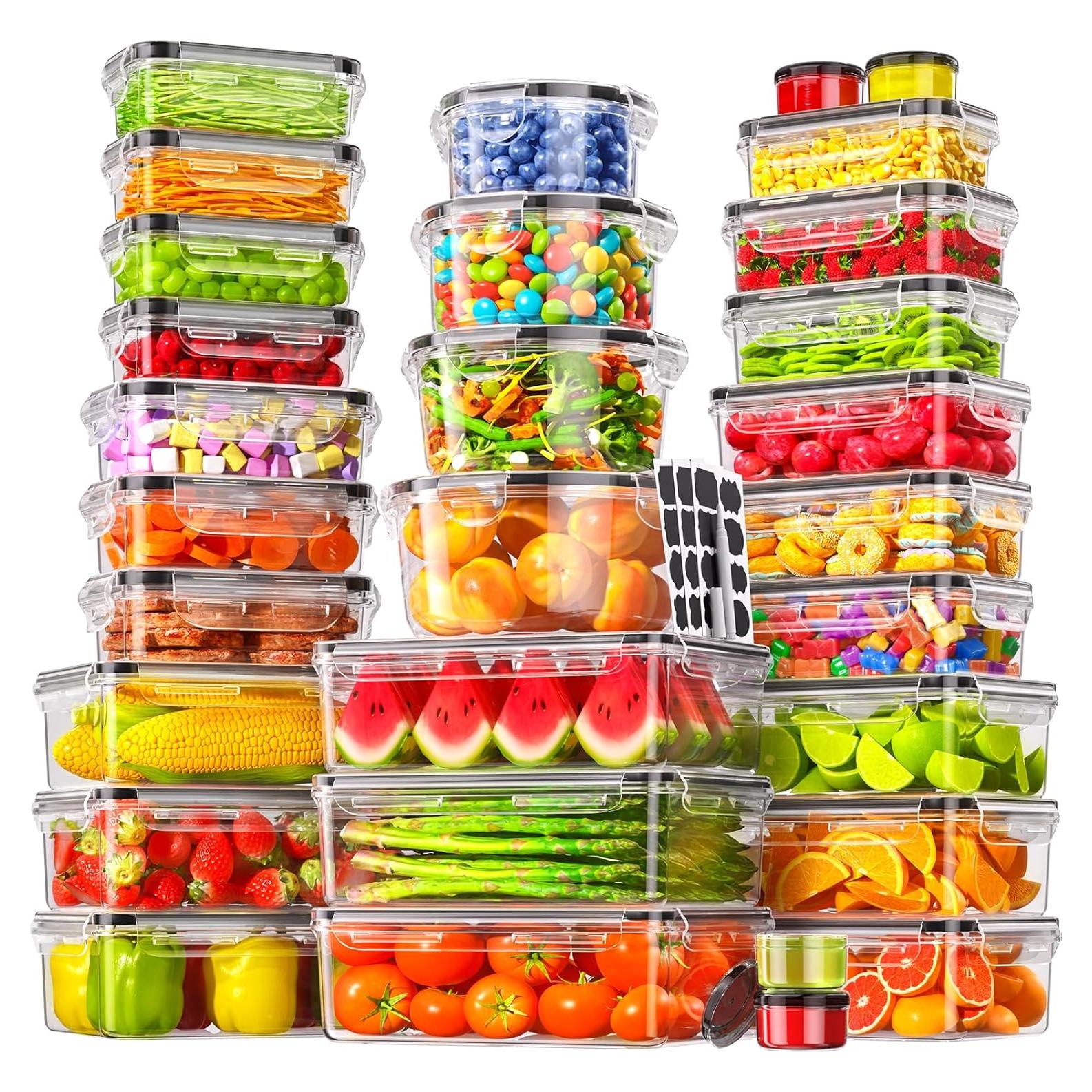 Juego de 60 Contenedores de Almacenamiento Herméticos Canfanni