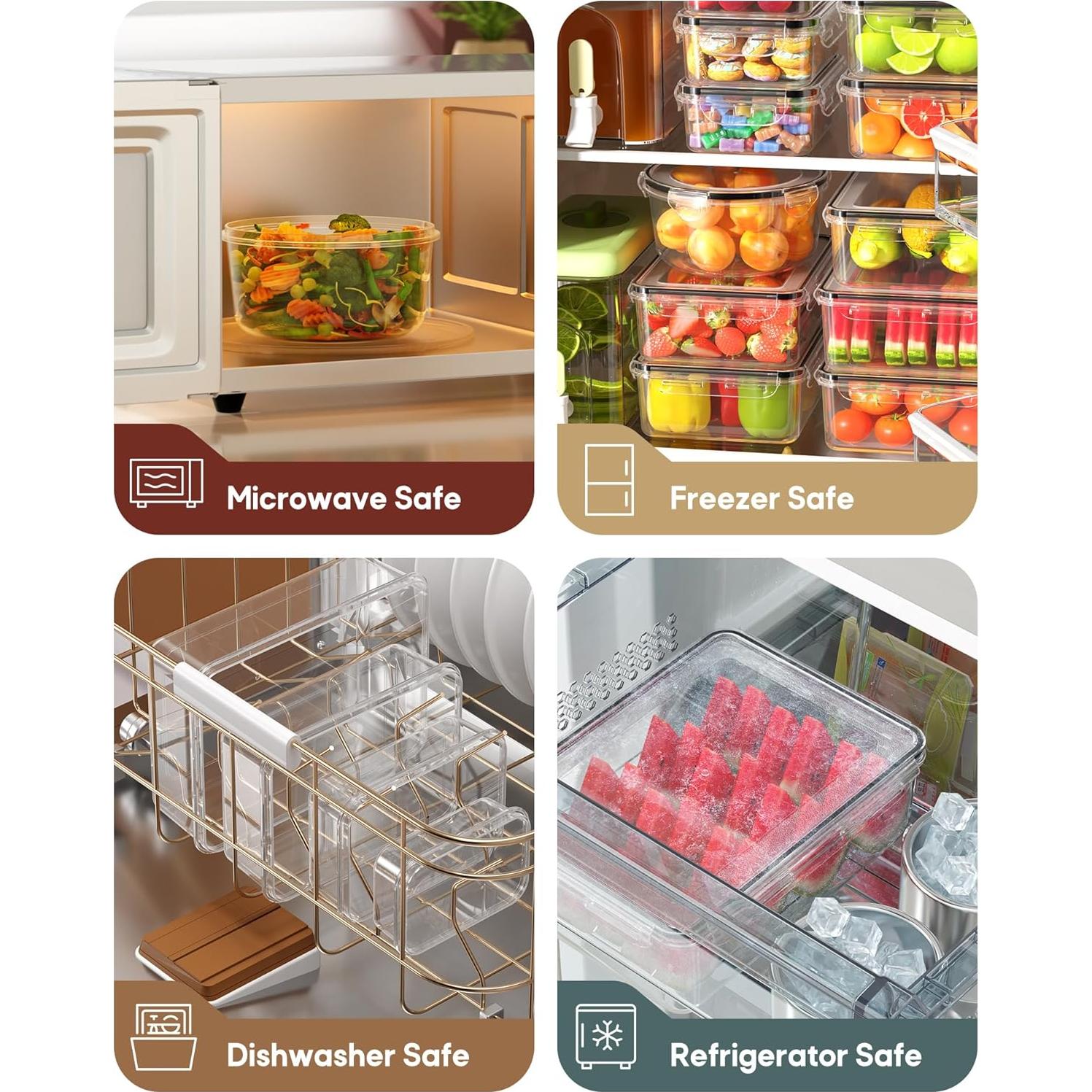 Juego de 60 Contenedores de Almacenamiento Herméticos Canfanni