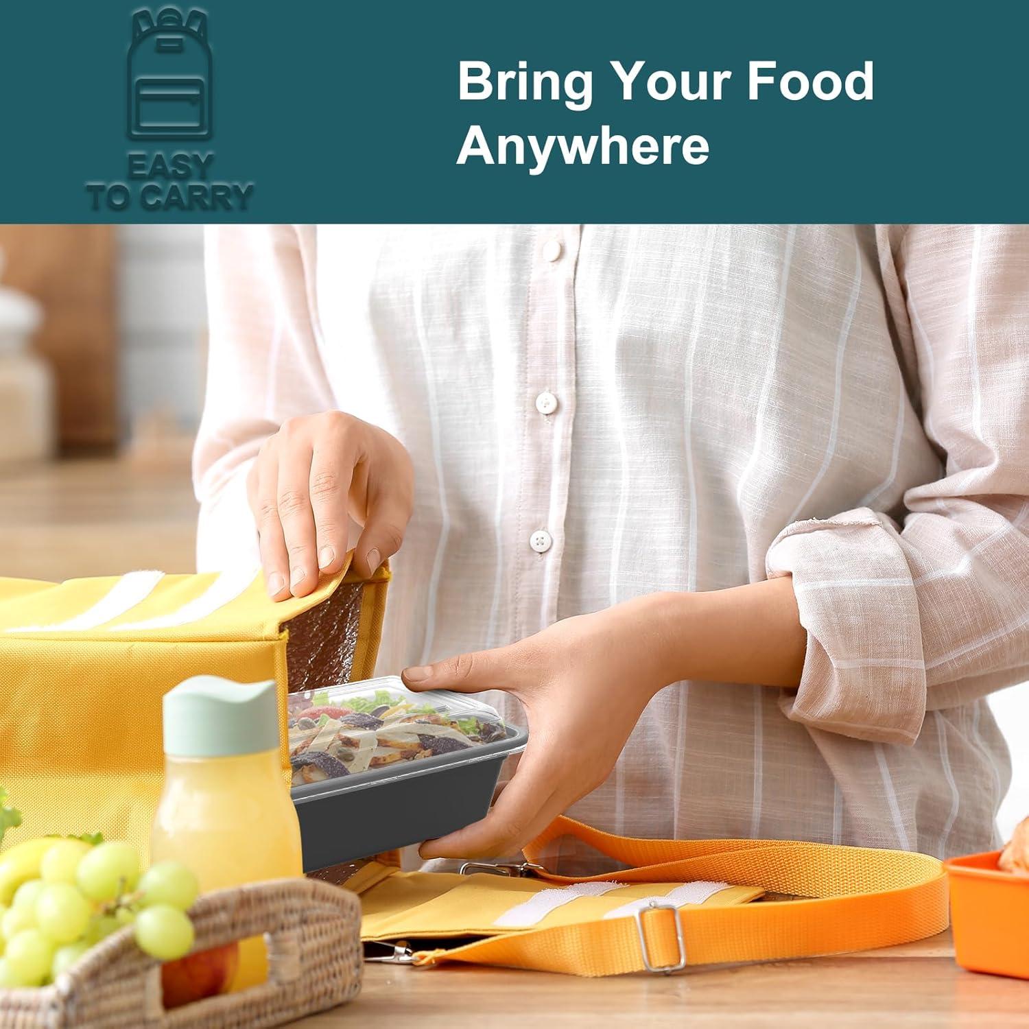 Contenedores de Preparación de Comidas WGCC 50 Piezas 24 oz