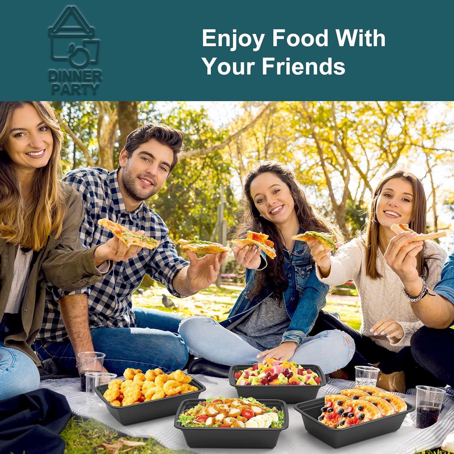 Contenedores de Preparación de Comidas WGCC 50 Piezas 24 oz