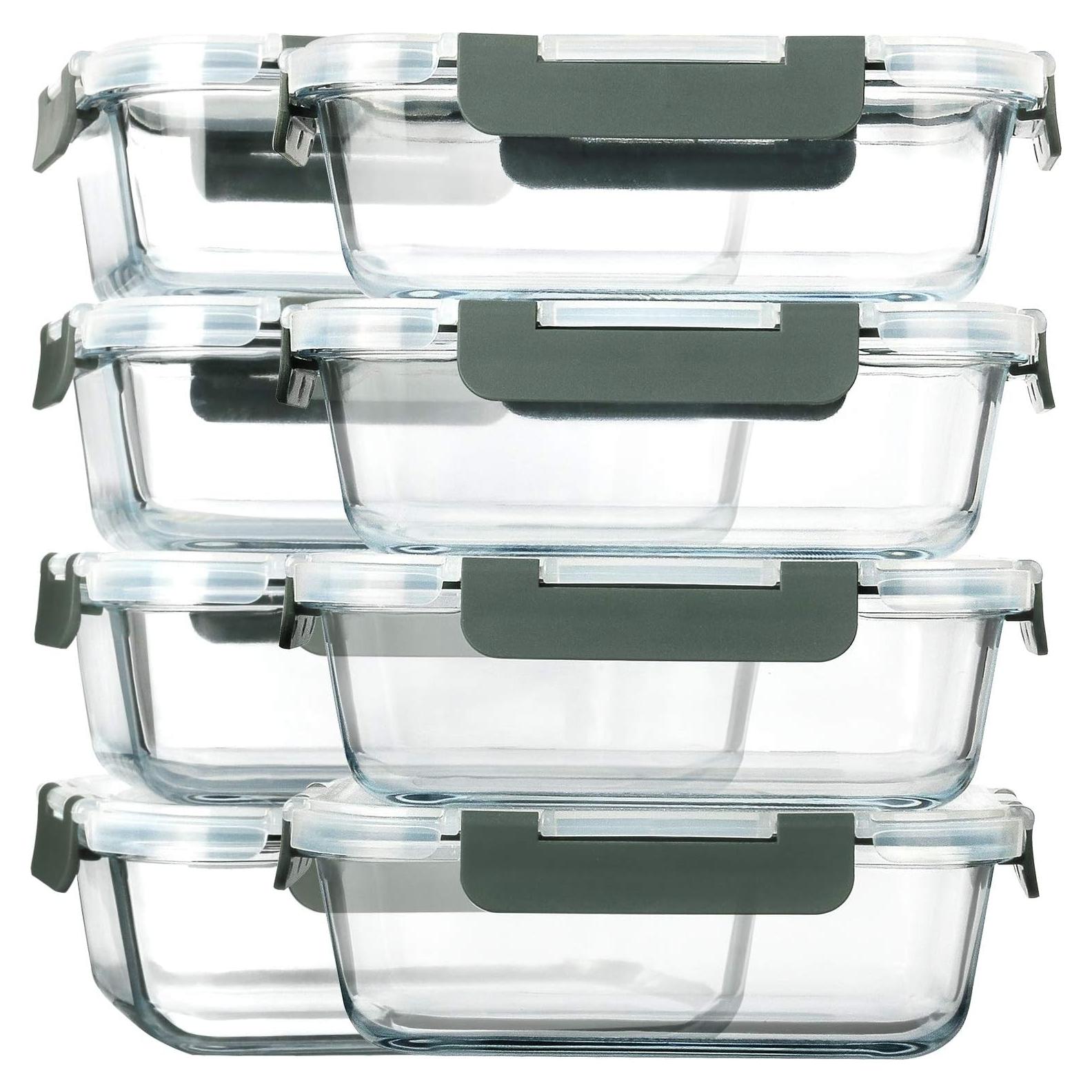 Contenedores de Vidrio Herméticos M MCIRCO 8 Pcs 887 ml