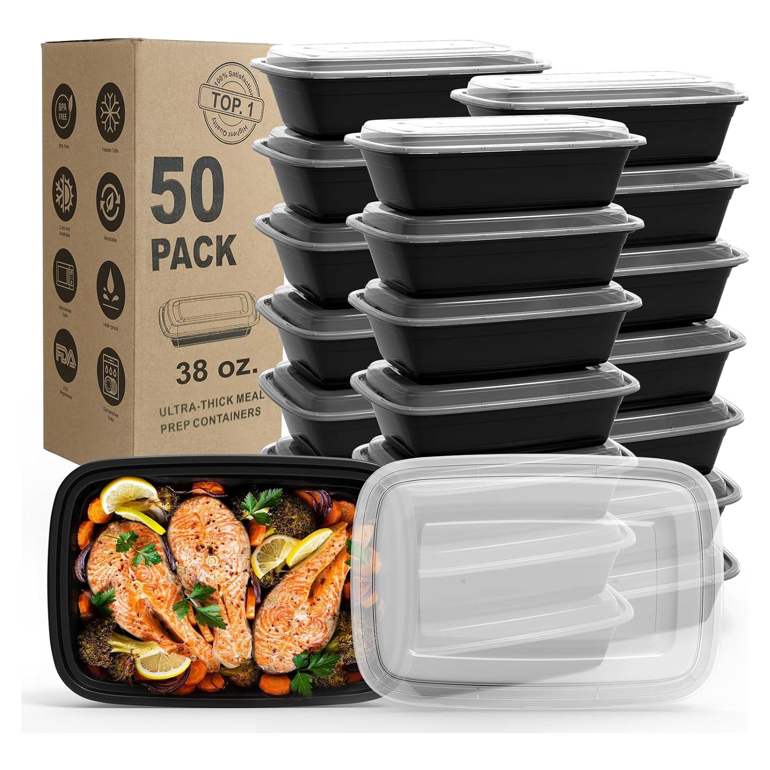 Contenedores de Preparación de Comidas WGCC 1.13L - Paquete de 50