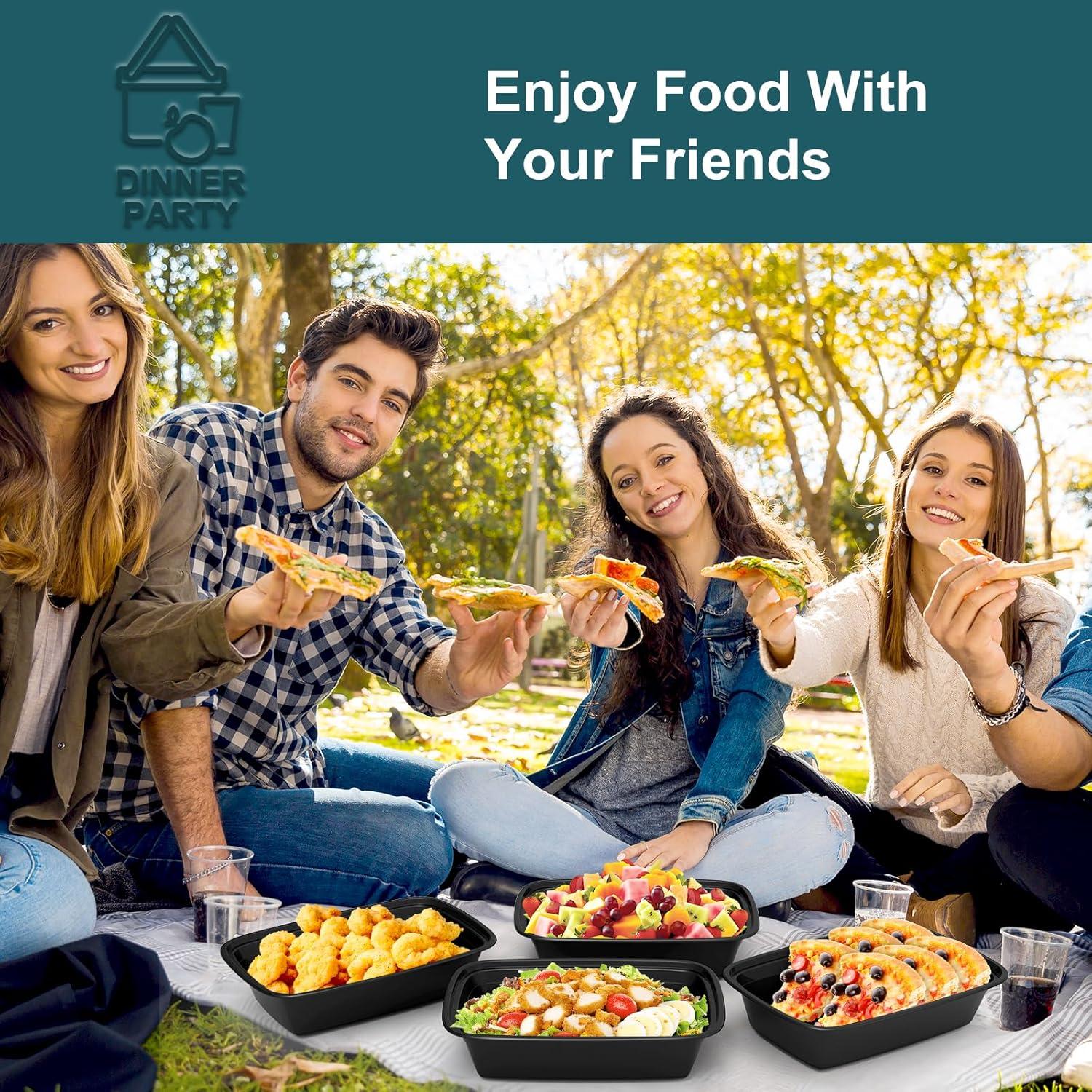 Contenedores de Preparación de Comidas WGCC 1.13L - Paquete de 50