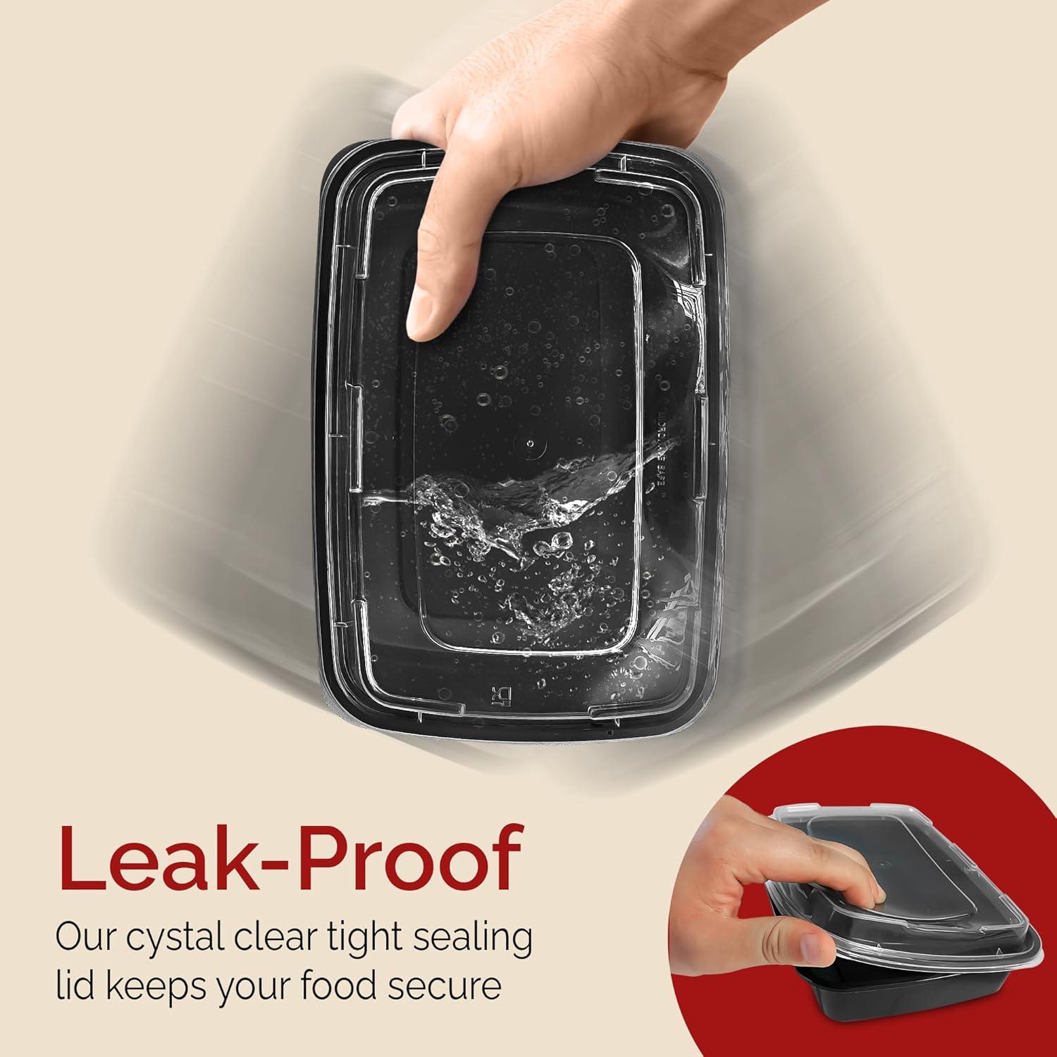 Contenedores de Comida Reli 946 ml - 50 Paquete, Apto Microondas