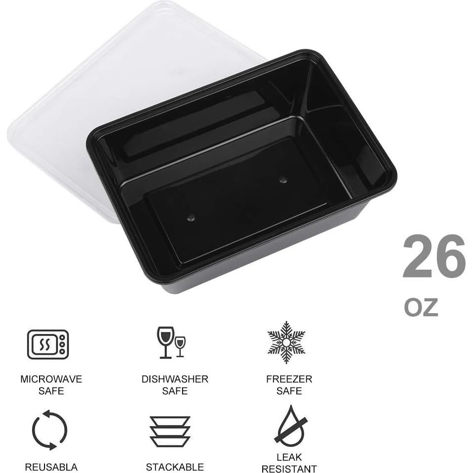 Contenedores de Comida Reutilizables IUME 50 Pack 750 ml