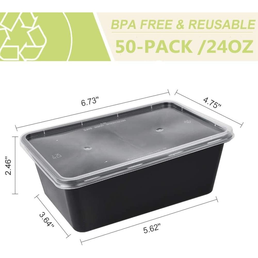 Contenedores de Comida Reutilizables IUME 50 Pack 750 ml