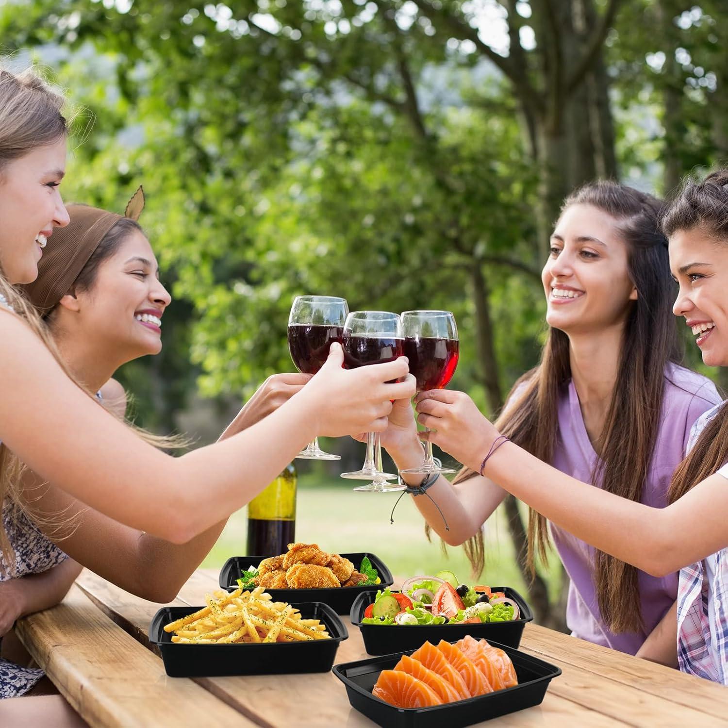 Contenedores de Comida KKYVVY 38oz 50 Pack A Prueba de Microondas