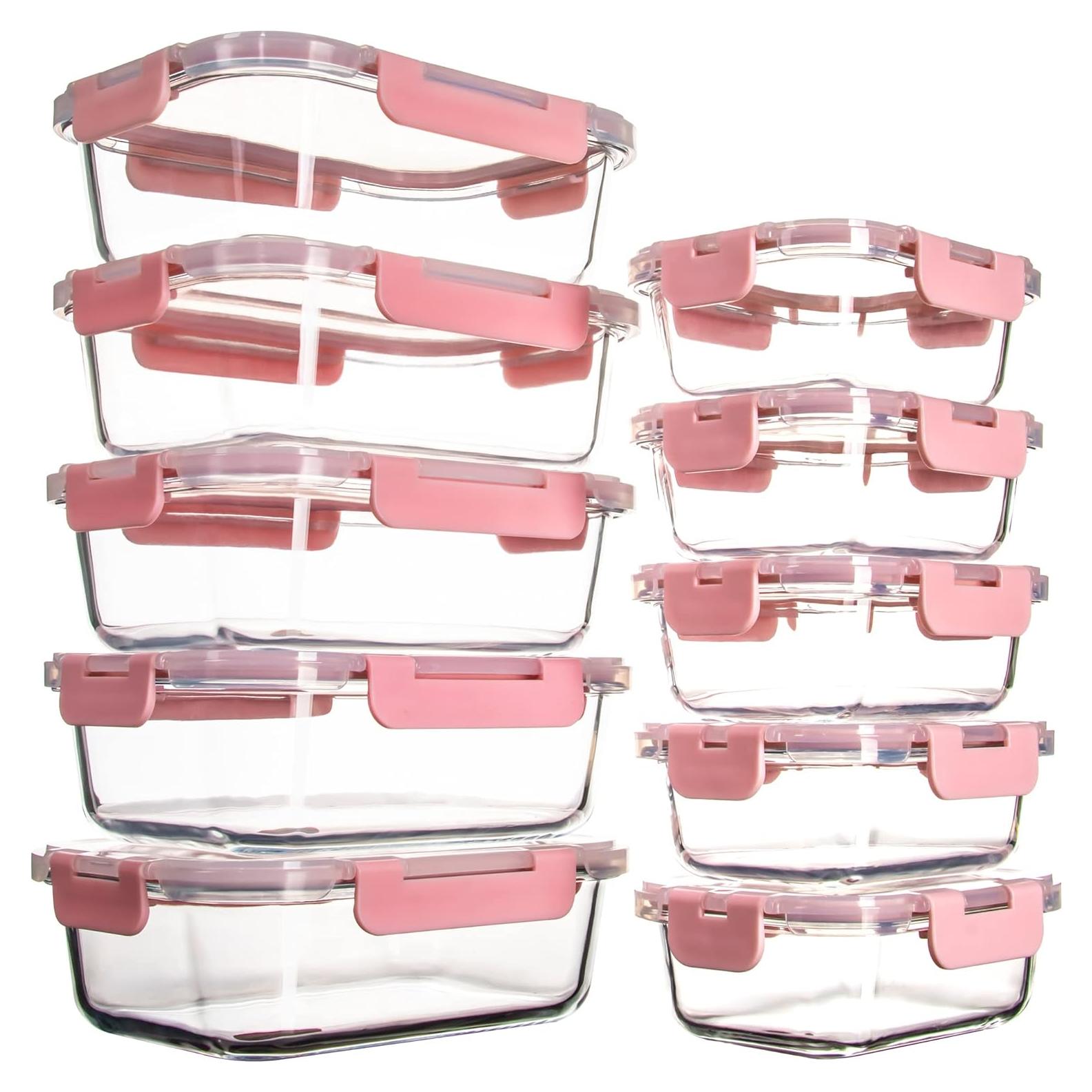 Contenedores de Almacenamiento de Vidrio UMEIED 10 Piezas