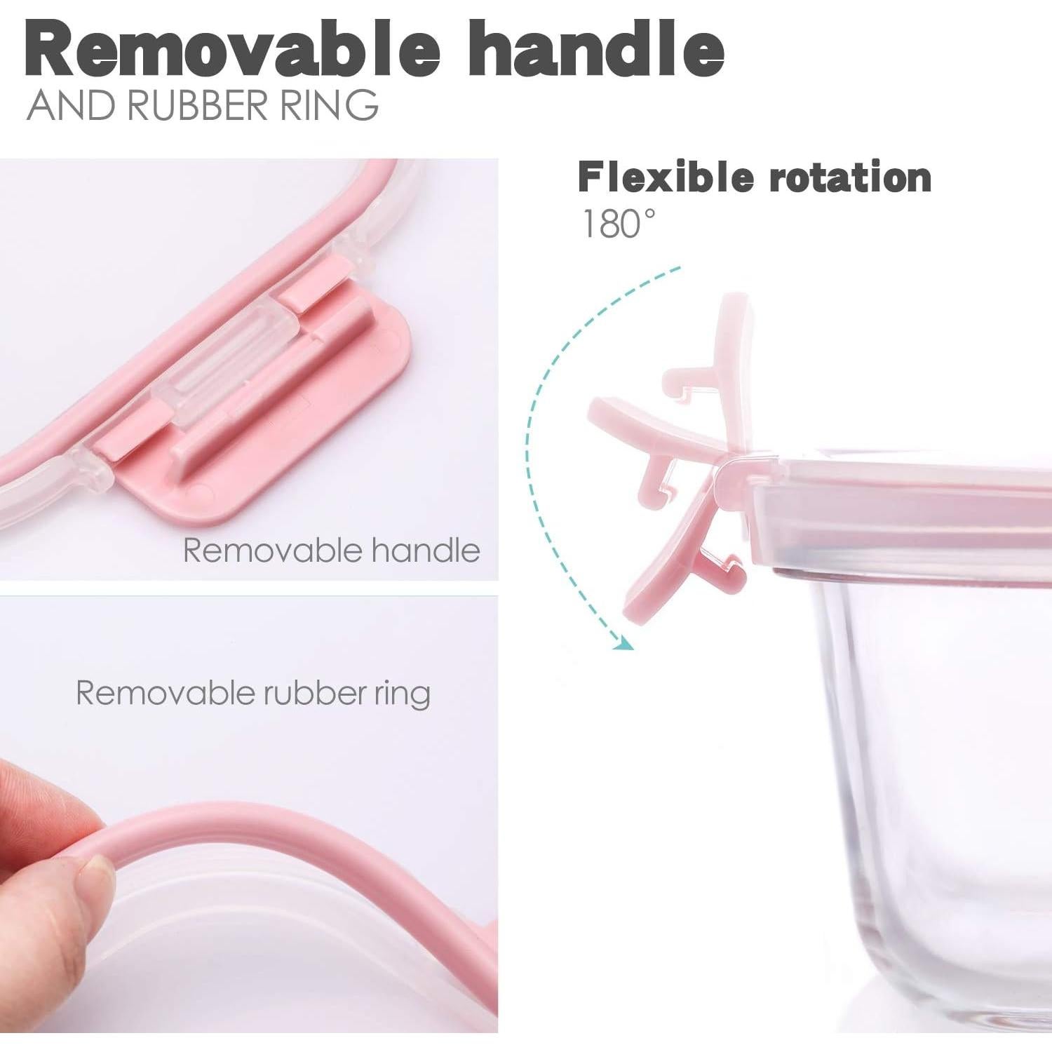 Contenedores de Almacenamiento de Vidrio UMEIED 10 Piezas