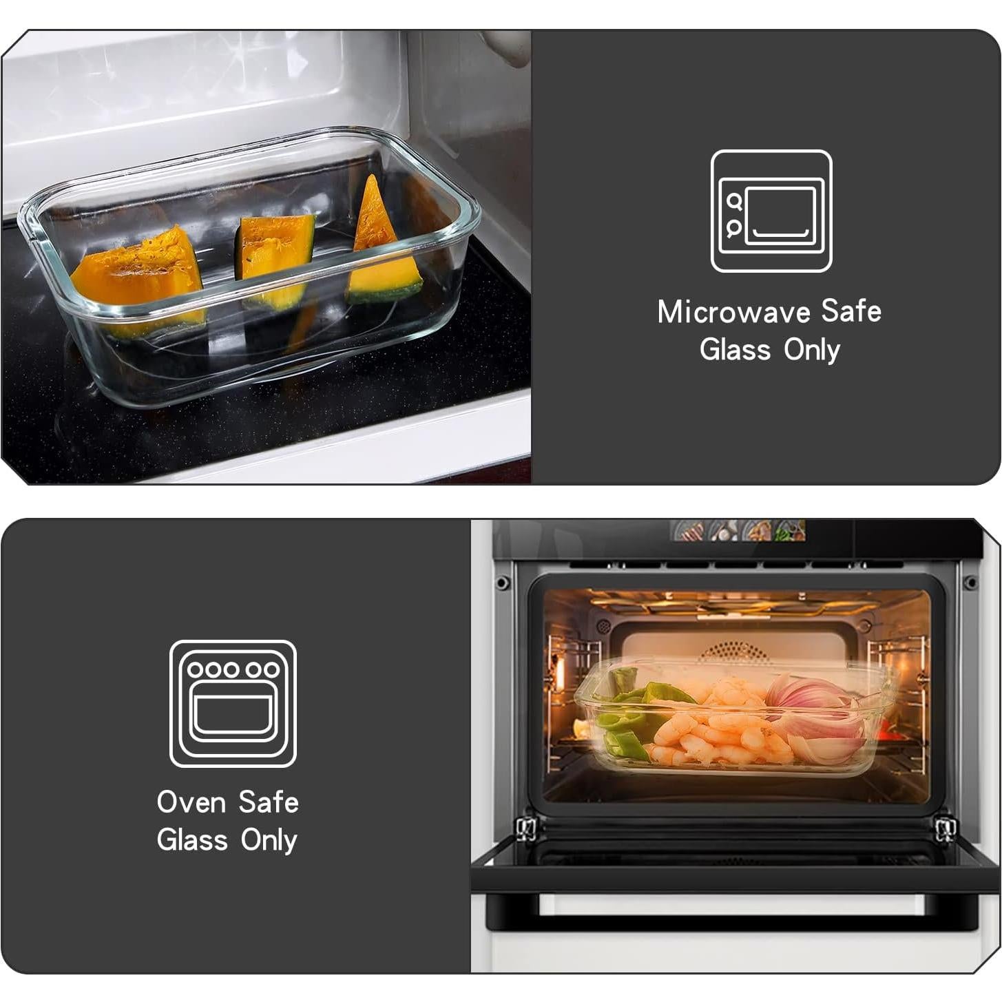 Contenedores de Almacenamiento de Vidrio UMEIED 10 Piezas