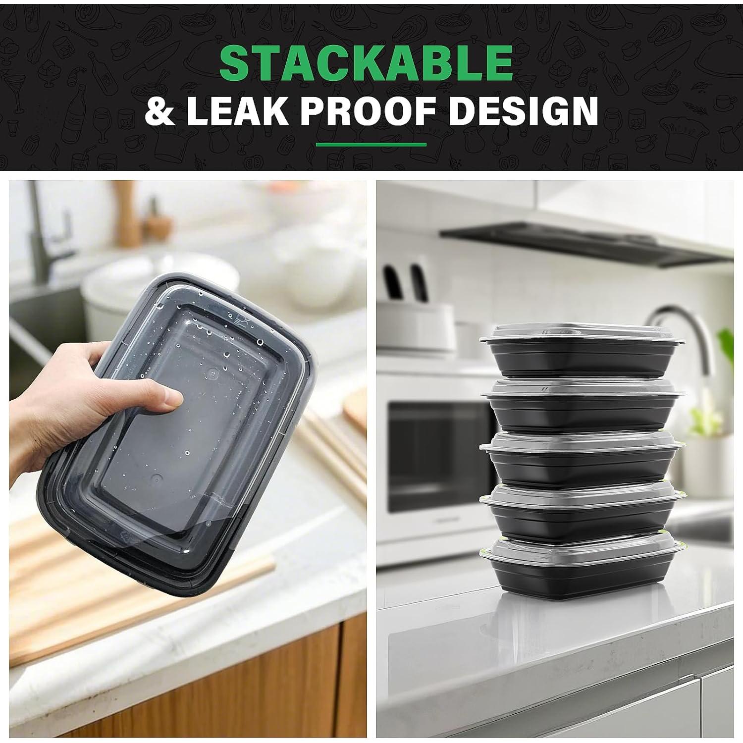 Contenedores de Comida WUHUIXOZ 32 oz - Paquete de 50