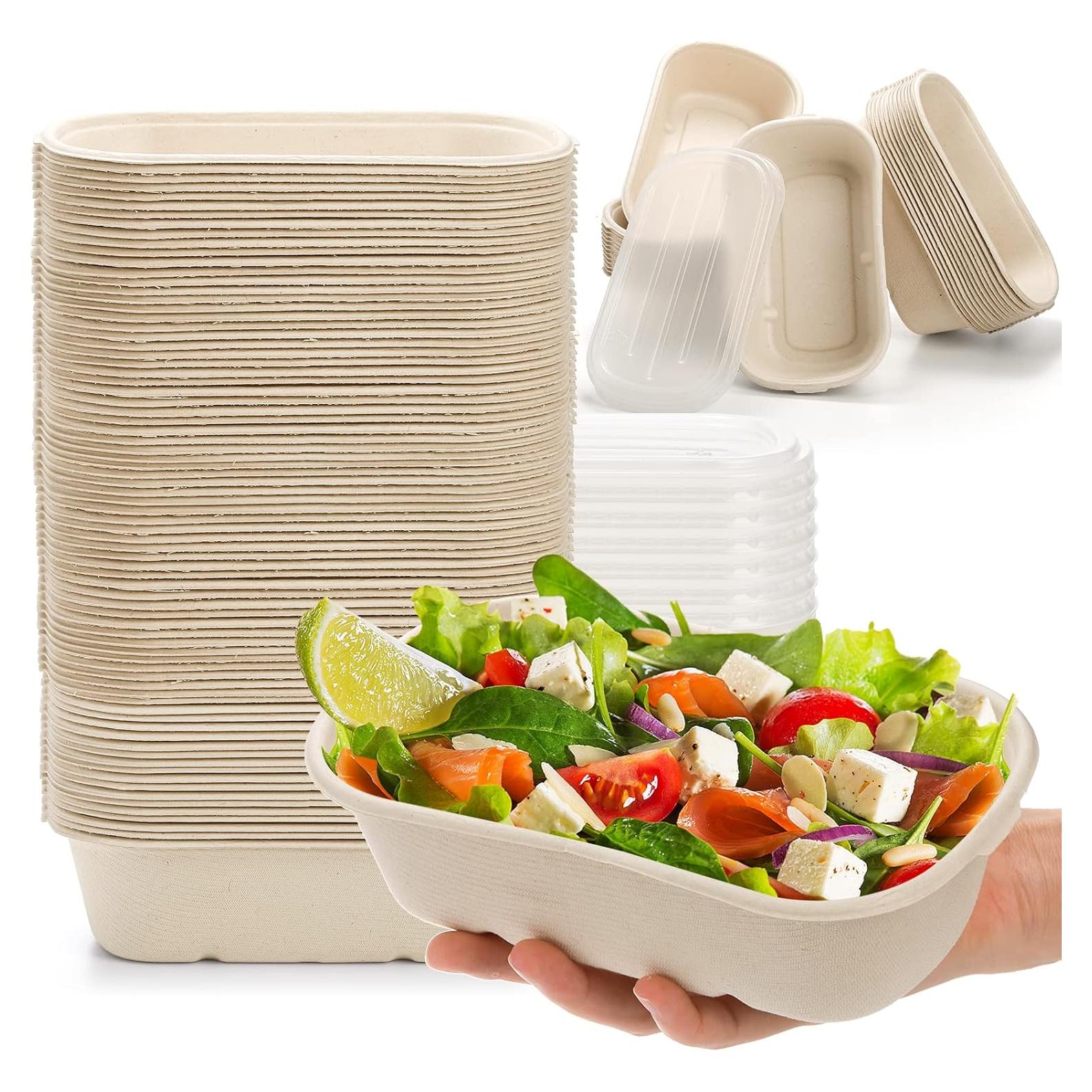 Contenedores de Comida Compostables Yesland 70 Paquete 700 ml