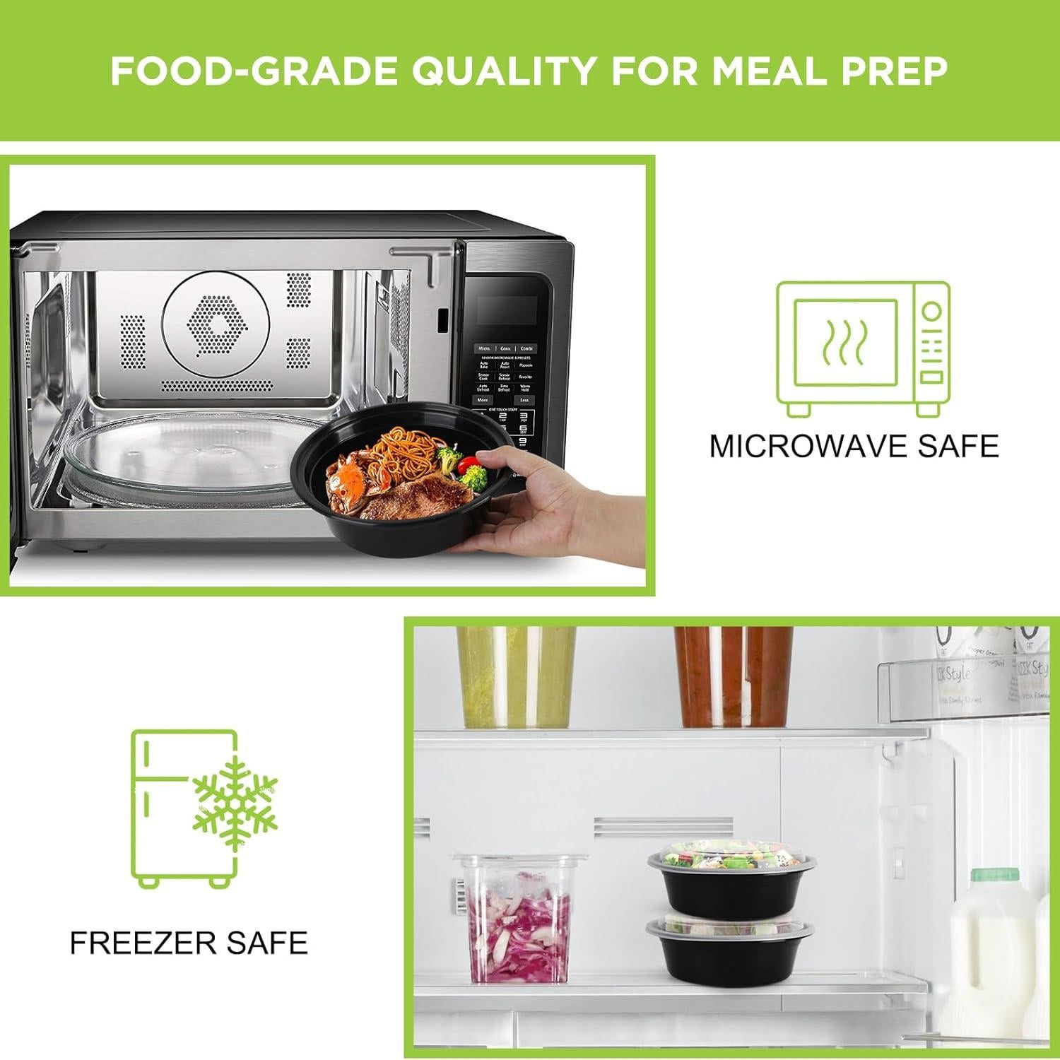 Contenedores de Preparación de Comidas WGCC 32 Onzas - Paquete de 50