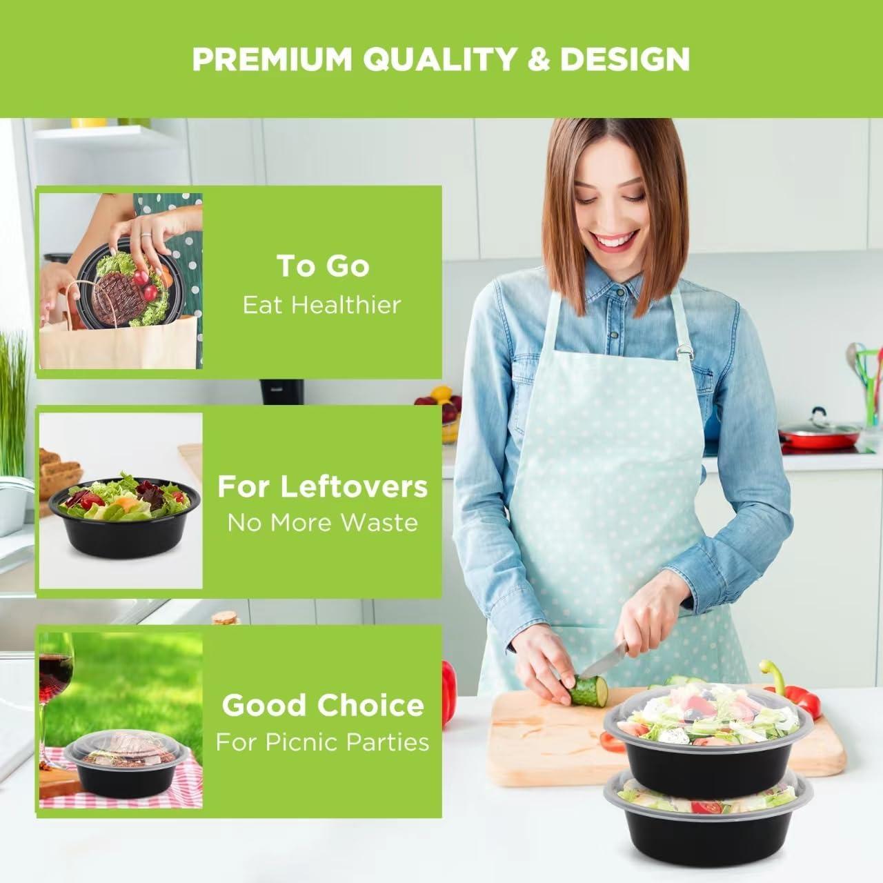 Contenedores de Preparación de Comidas WGCC 32 Onzas - Paquete de 50