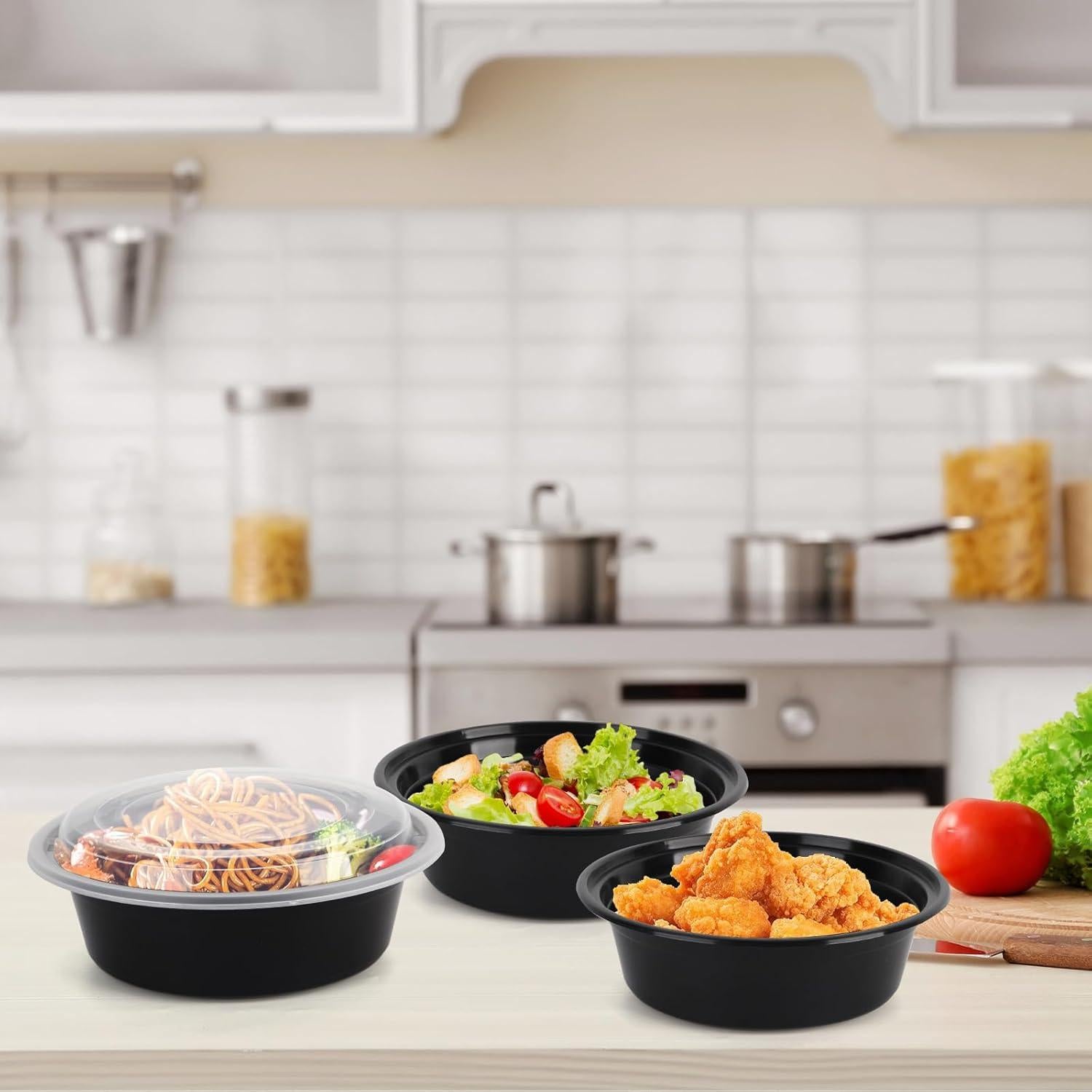 Contenedores de Preparación de Comidas WGCC 32 Onzas - Paquete de 50