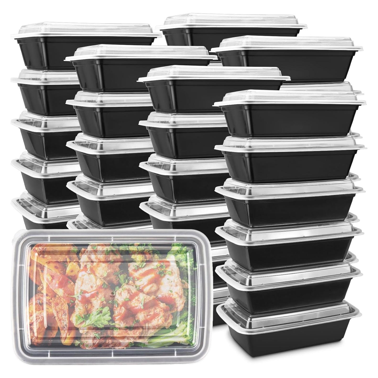 Contenedores de Comida Reutilizables Ezalia 24oz - 50 Pack