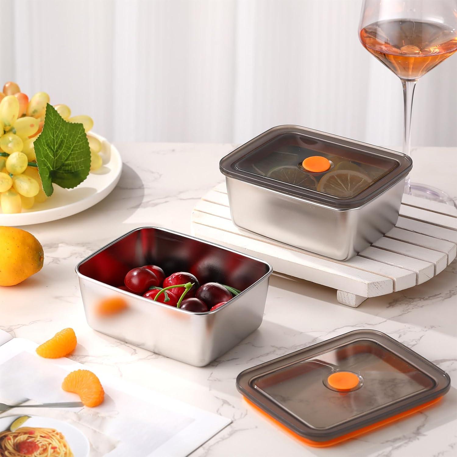 Contenedores de Comida Acero Inoxidable Layhit 10 Set 540 ml