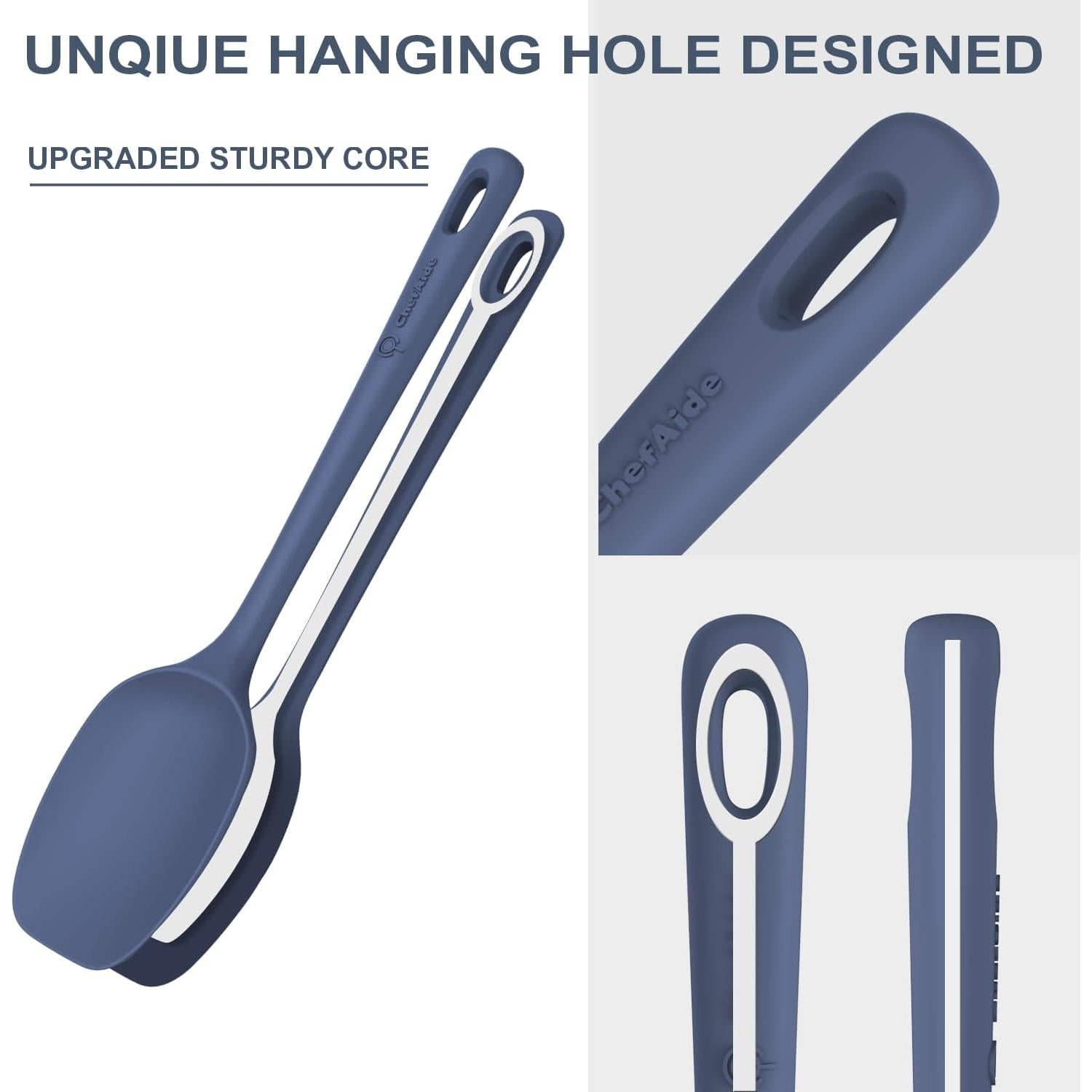 Juego de 5 Espátulas de Silicona ChefAide, Resistente al Calor